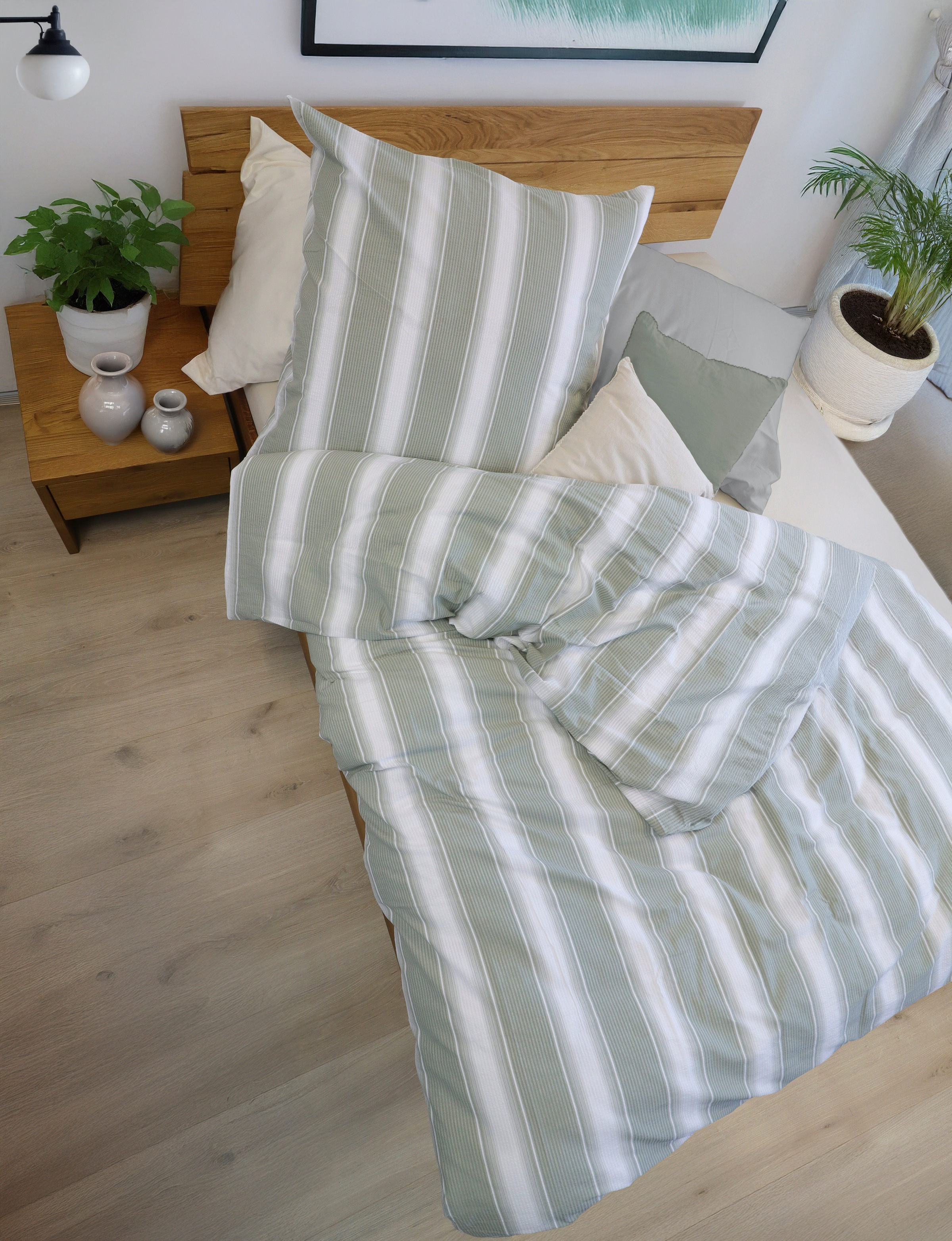 fleuresse Bettwäsche »Rio«, Seersucker 100% Baumwolle, bügelfrei, atmungsaktiv, OEKO-TEX®