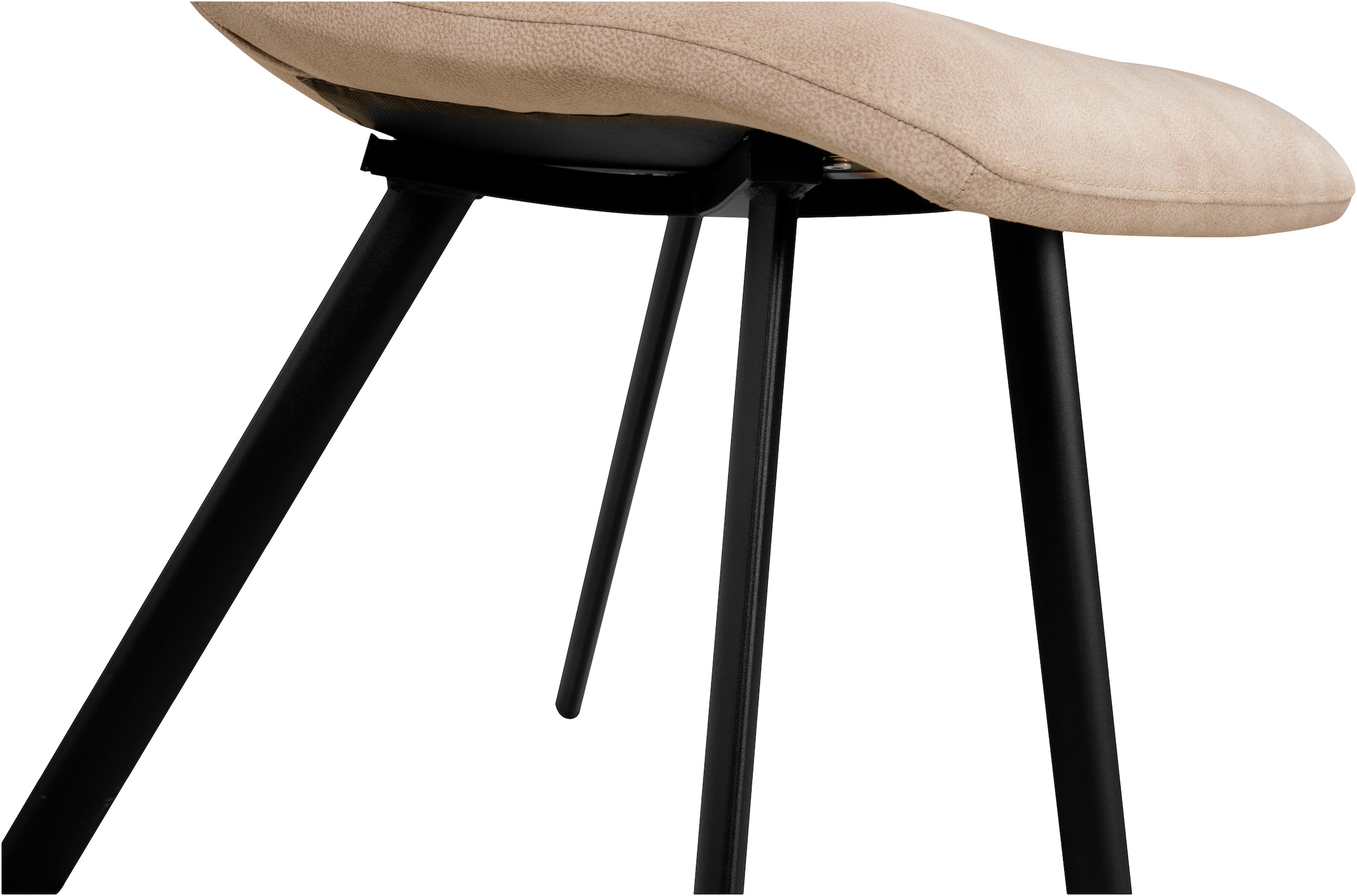 OMG Design Esszimmerstuhl »Pluto«, (Set), 2 St., Stoff, pflegeleichte Microfaser, Lederoptik