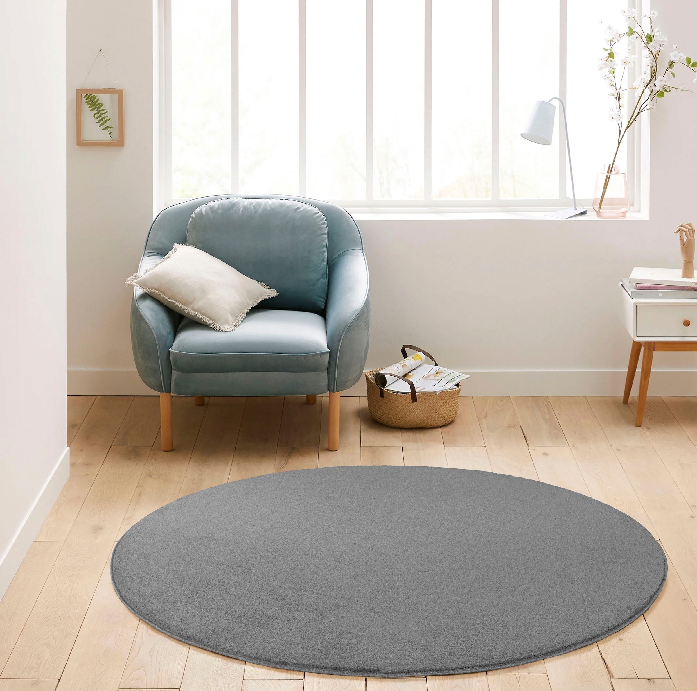 2. Bild von my home Teppich »Kurzflor-Webteppich GRANADA 4800, uni Soft Touch«, rechteckig, leichter Glanz, auch in rund, Wohnzimmer, Schlafzimmer, Kinderzimmer