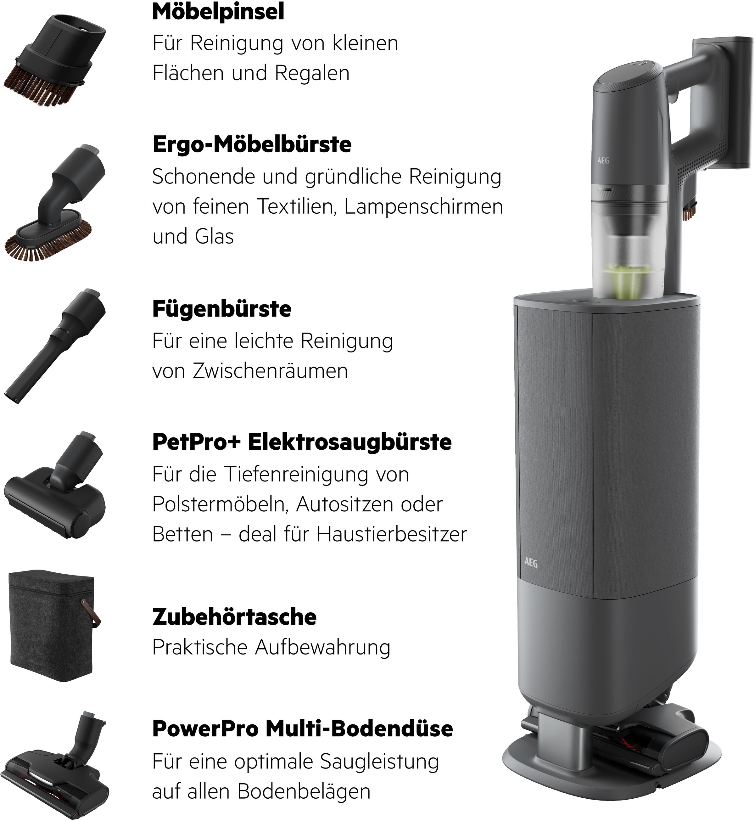 AEG Akku-Hand-und Stielstaubsauger »ULTIMATE 8000 (AP83AB25DG), beutellos, günstig online kaufen