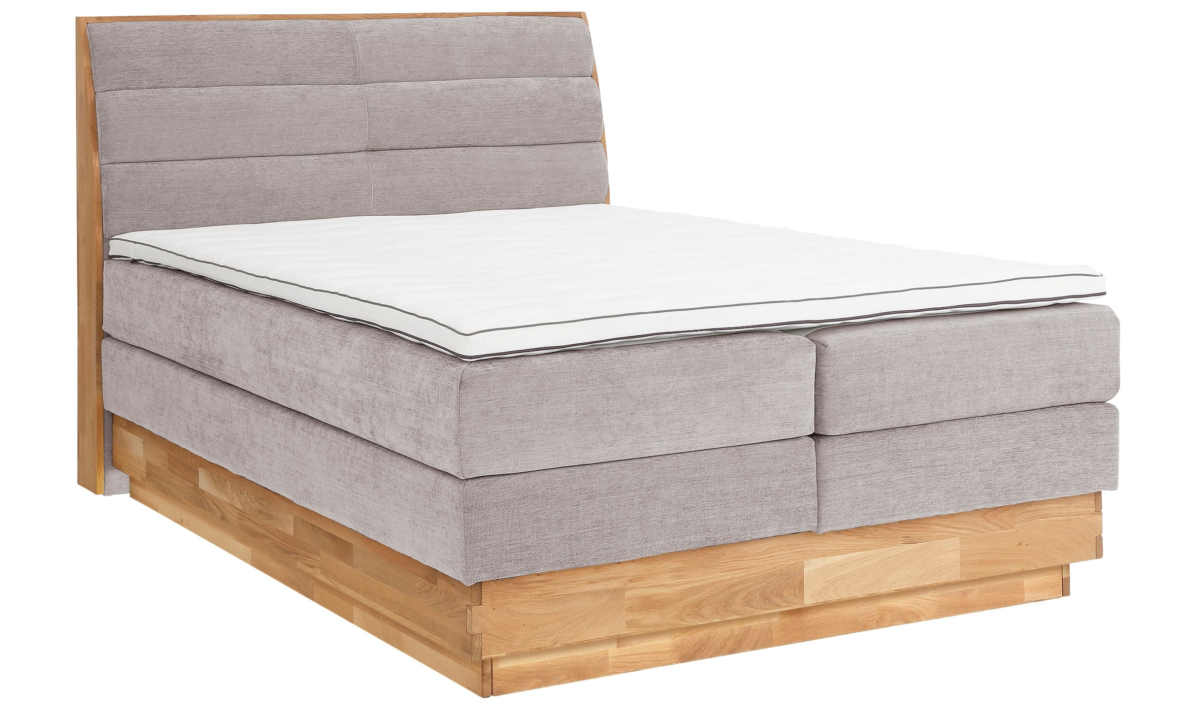 OTTO products Boxspringbett »Jenna«, ohne LED-Beleuchtung, mit zertifizierten, recycelten Bezugsstoffen