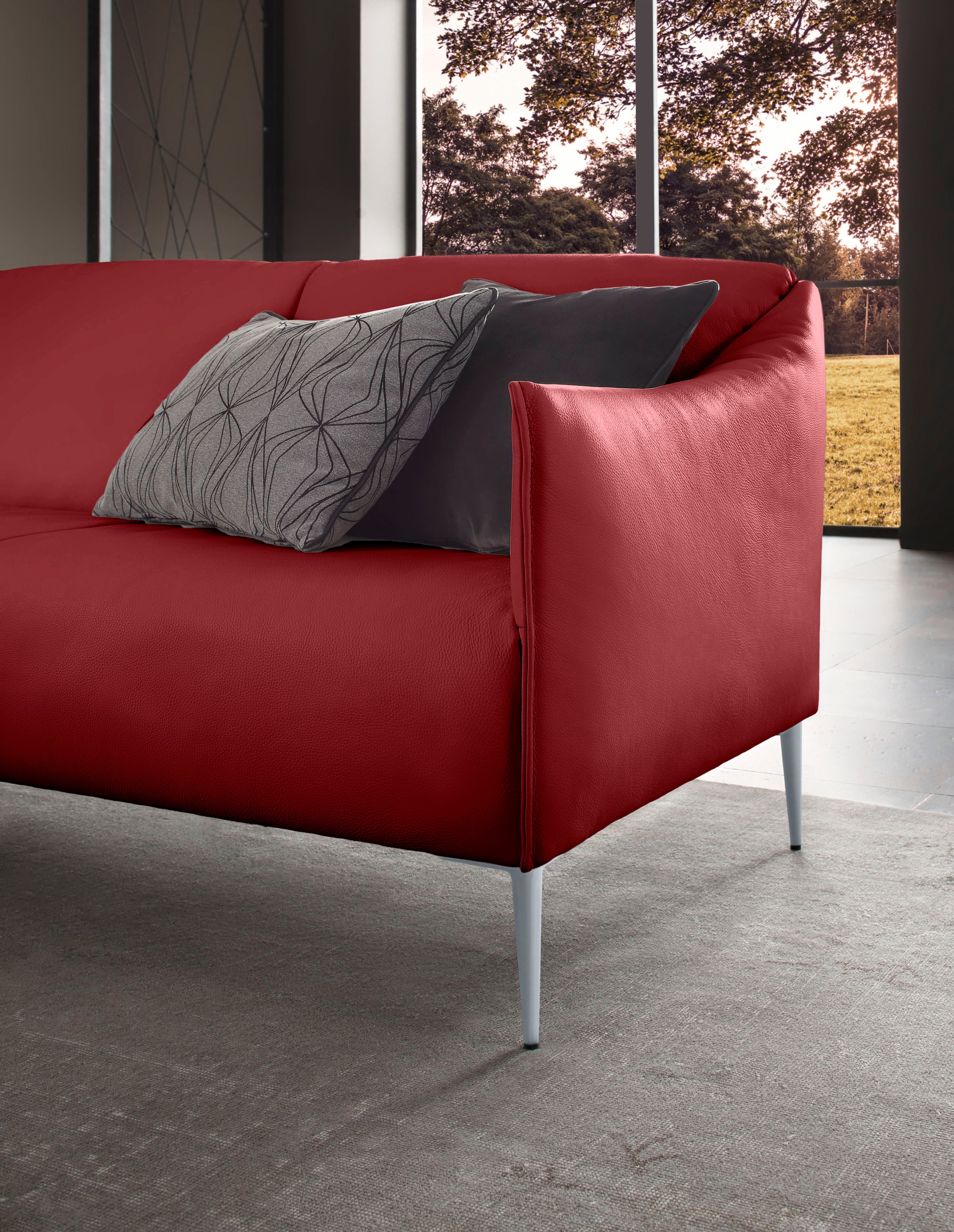 W.SCHILLIG 2-Sitzer »sally«, mit Metallfüßen in Silber matt, Breite 154 cm