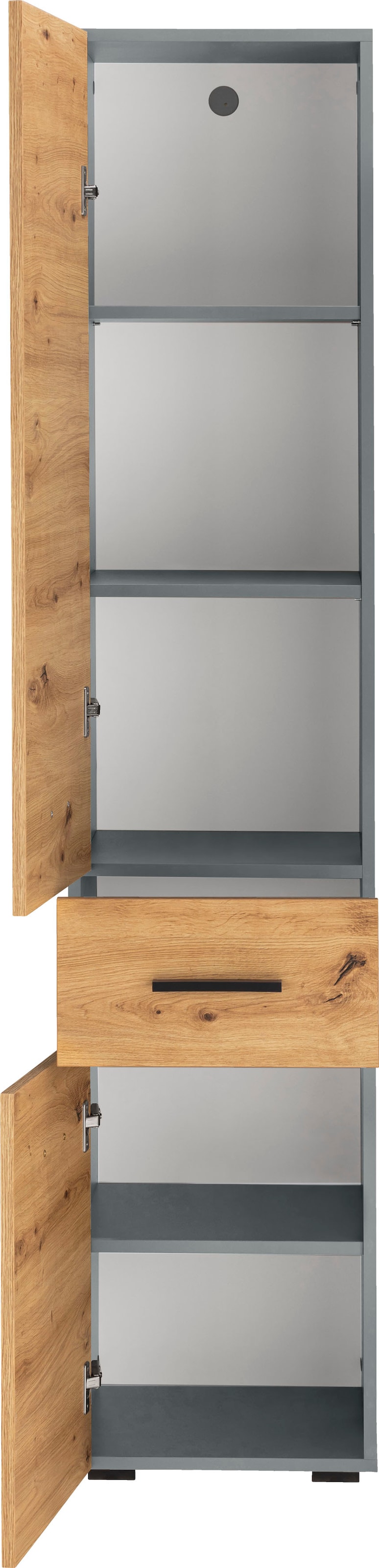 online kaufen »Skara«, hinter Türen, verstellbaren Höhe Hochschrank den 38cm, 3 INOSIGN 180cm Einlegeböden Breite