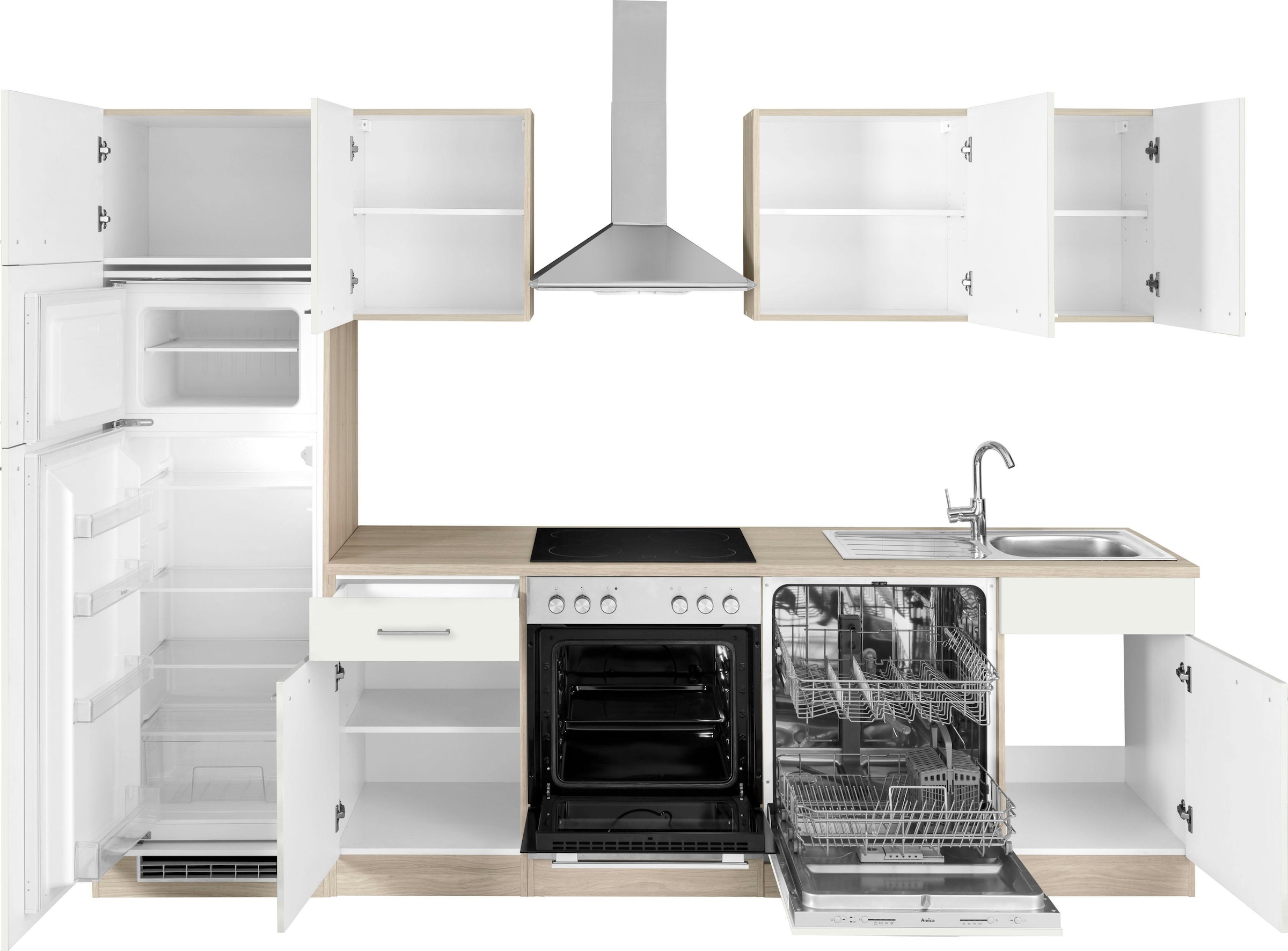 wiho Küchen Küchenzeile »Zell«, cm kaufen mit E-Geräten, online Breite 280