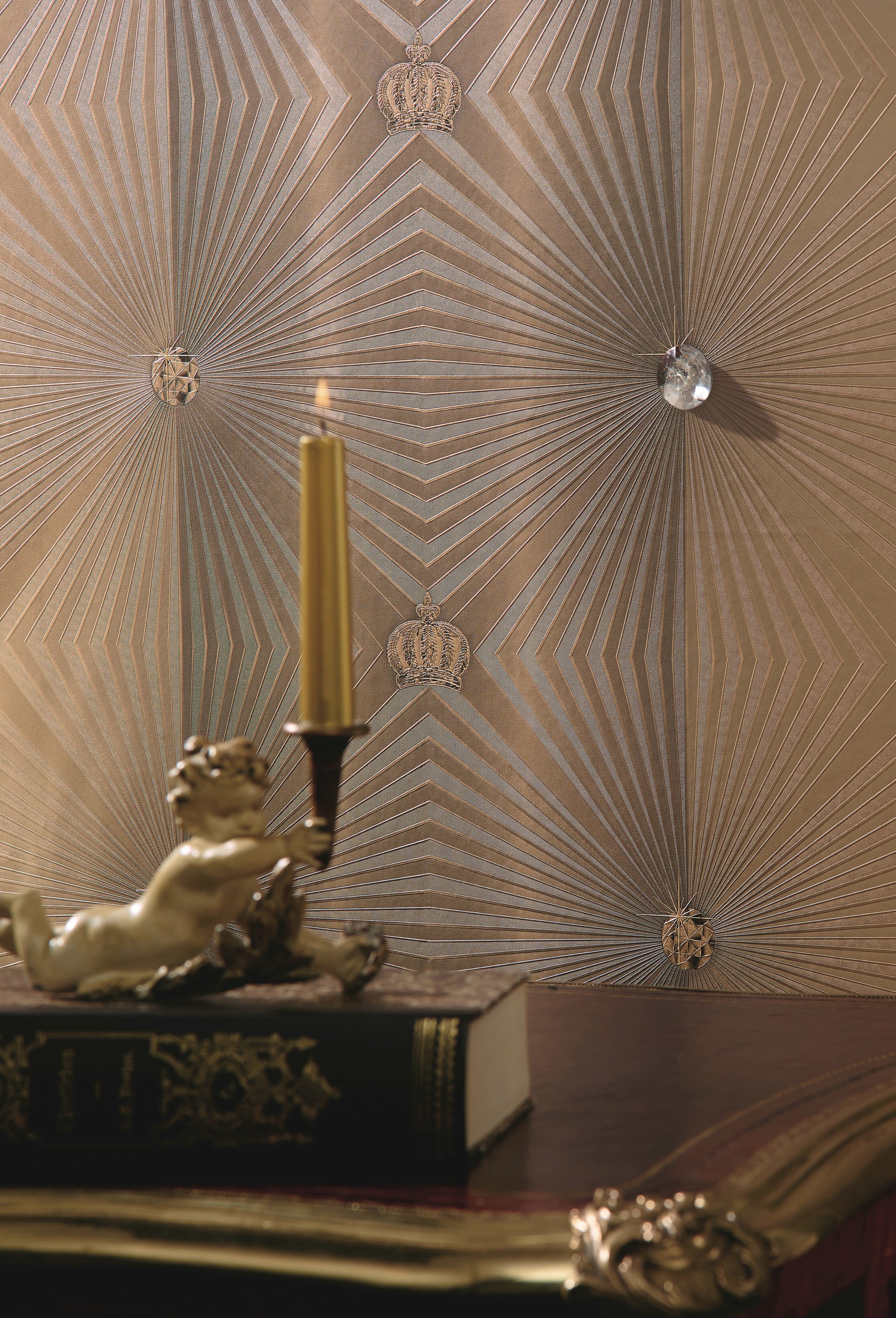 Glööckler Vliestapete, Glitzermuster-Motiv-glänzend, moderne Tapete für Wohnzimmer Schlafzimmer Küche
