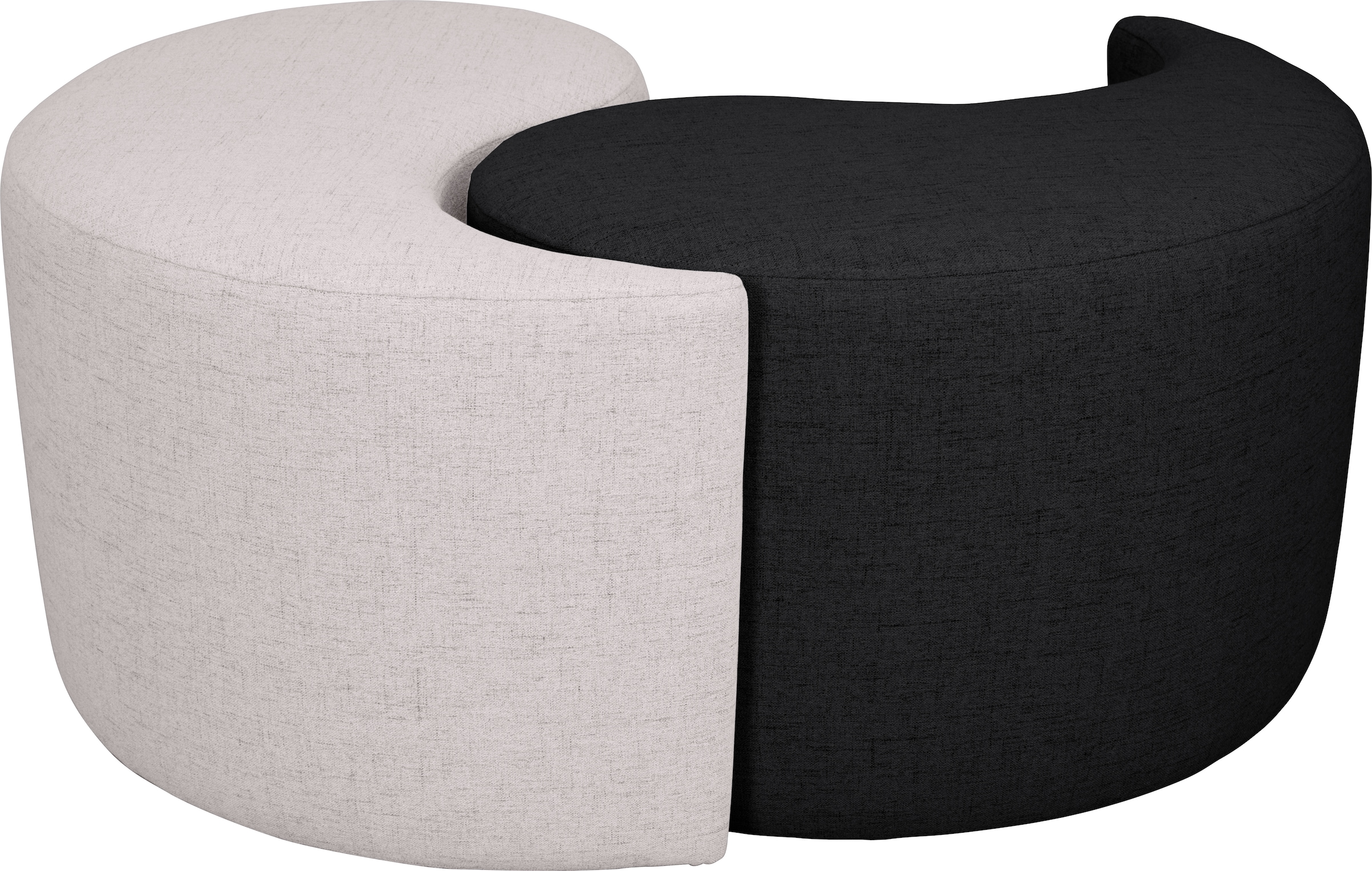 Home affaire Polsterhocker »Yin&Yang Durchmesser 82cm«, 2teilig, einzeln stellbar oder Yin-Yang-Optik