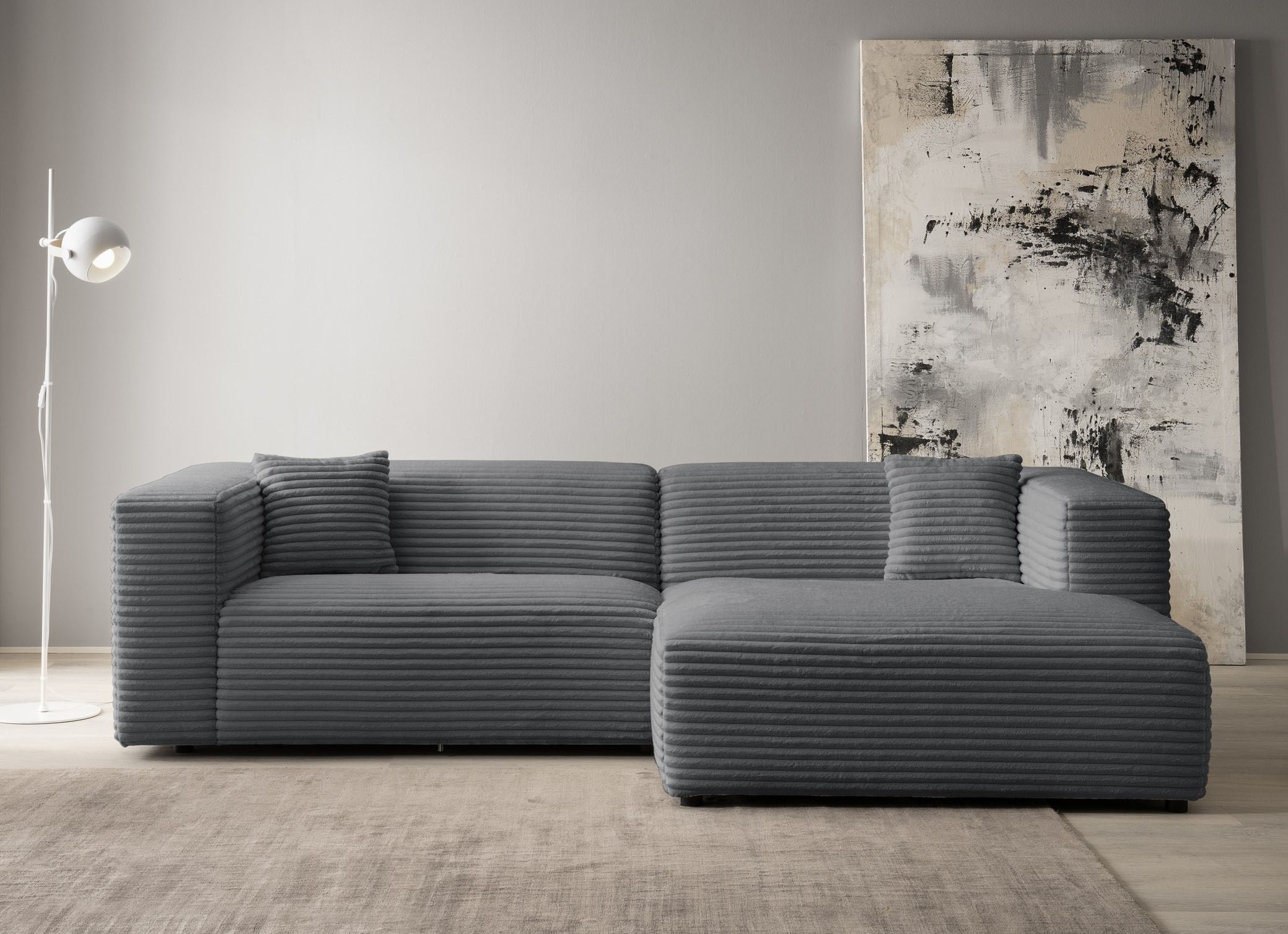 andas Ecksofa »BAKELS, L-Form in Cord oder Boucle-Stoff, moderne Couch«, wa günstig online kaufen