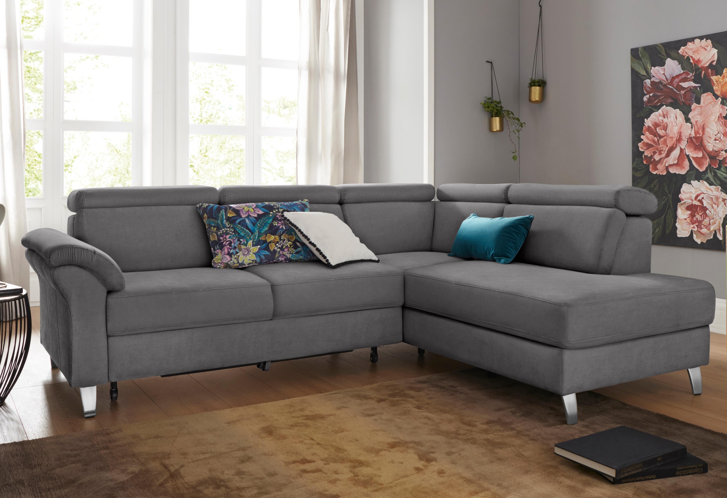 sit&more Ecksofa »Arngast L-Form« inklusive Kopfteilverstellung und Federke günstig online kaufen