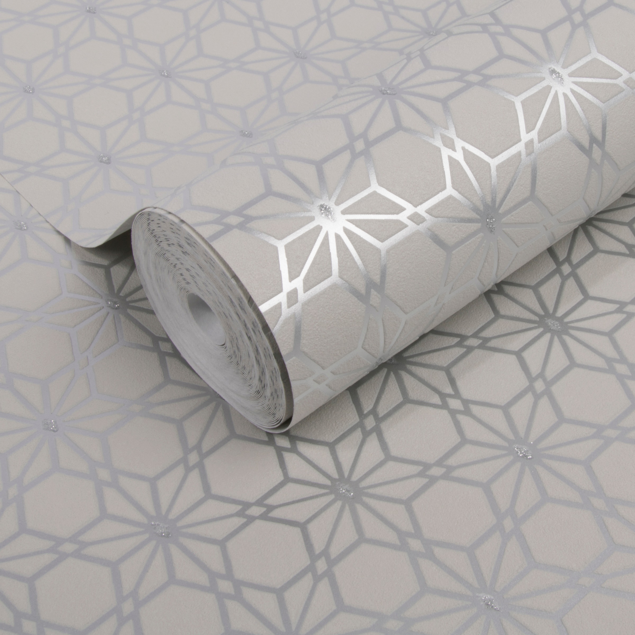 WOW Vliestapete »Mini Design« geometrisch aufgeschäumt Grau - 10m x 52cm