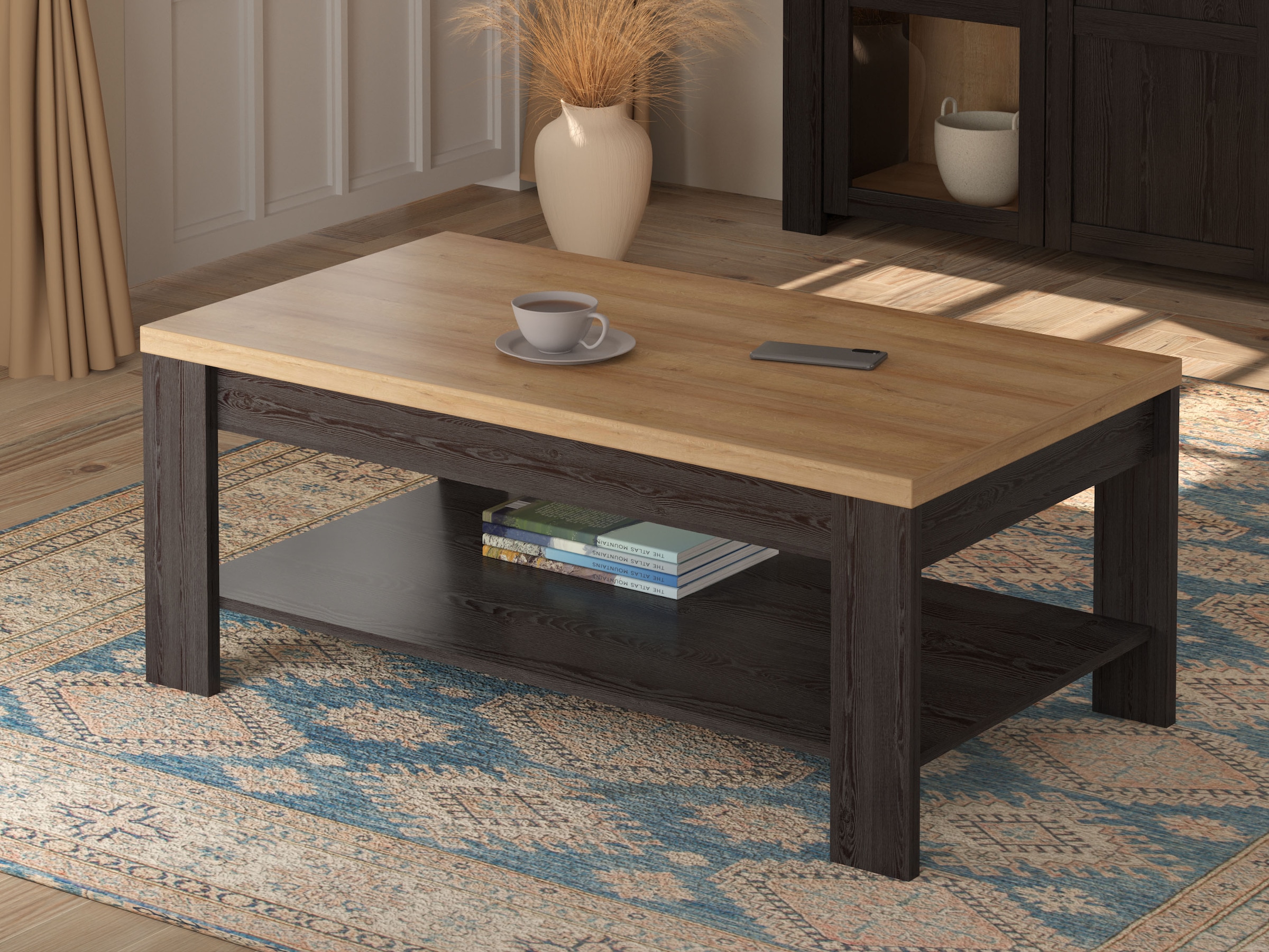 FORTE Couchtisch »Bohol« B/H/T 100/45,7/60 cm zweifarbiges Dekor