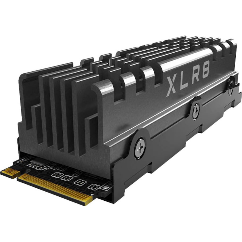 PNY interne SSD »XLR8 CS3140 M.2 NVMe Gen4 mit Heatsink«, Anschluss M.2 (2880)-PCI Express 4.0, Gaming