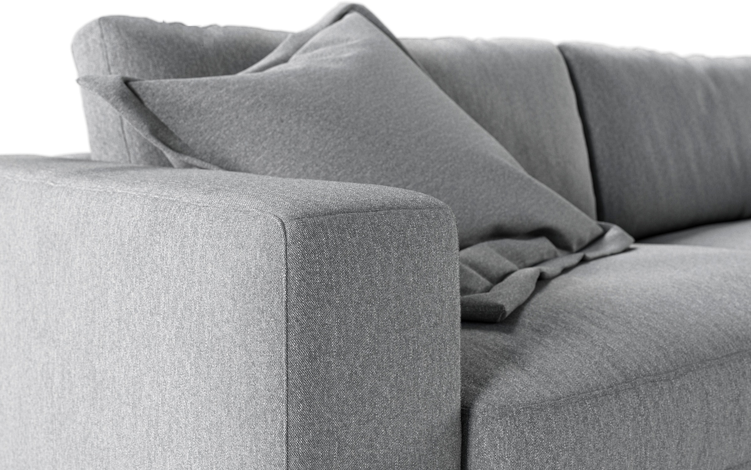 3C Candy Ecksofa »Enisa II, bequem und komfortabel, großes Familiensofa, L-Form«, incl. 3 Flatterkissen, wahlweise mit Flecken-Schutz-Bezug Easy care