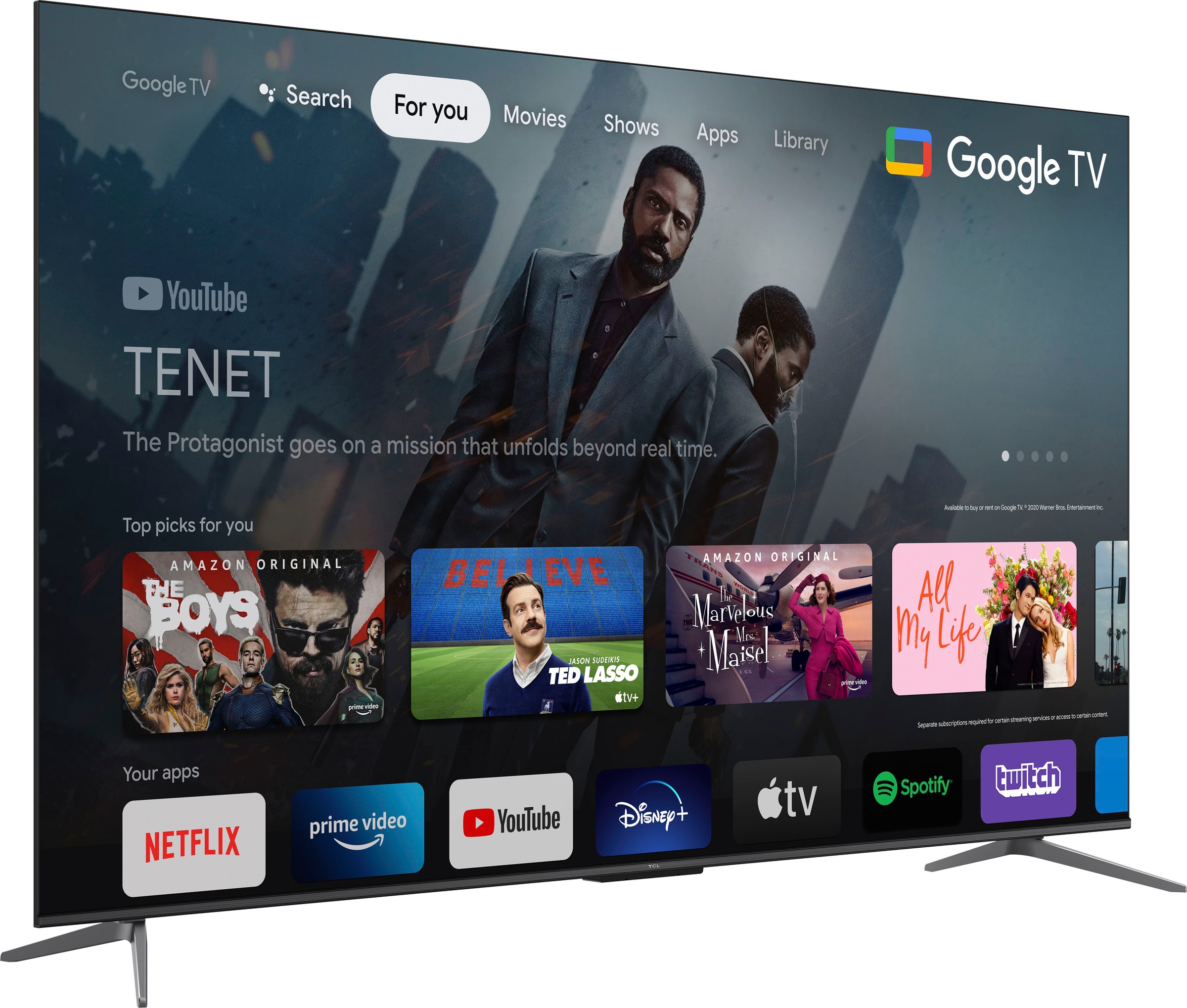 TCL OLED-Fernseher »55C643«, 4K Ultra HD, Google TV-Smart-TV