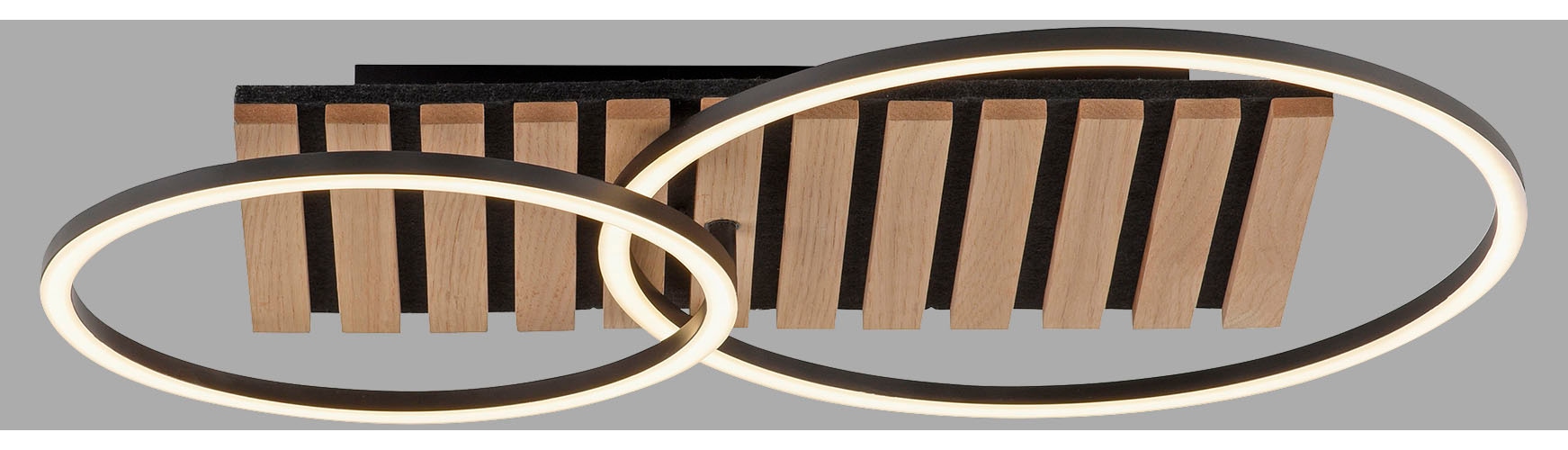 andas Deckenleuchte »Unnestad Akustikpaneele«, 1 flammig, Leuchtmittel LED-Board | LED fest integriert, Frame schwenkbar, Holz, Akustik, Paneele, warmweiß, kaltweiß