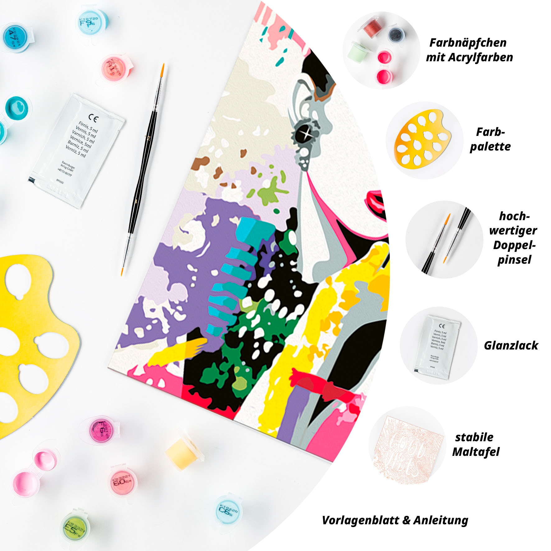 Ravensburger Malen nach Zahlen »CreArt, Audrey Hepburn« für Erwachsene; Made in Europe