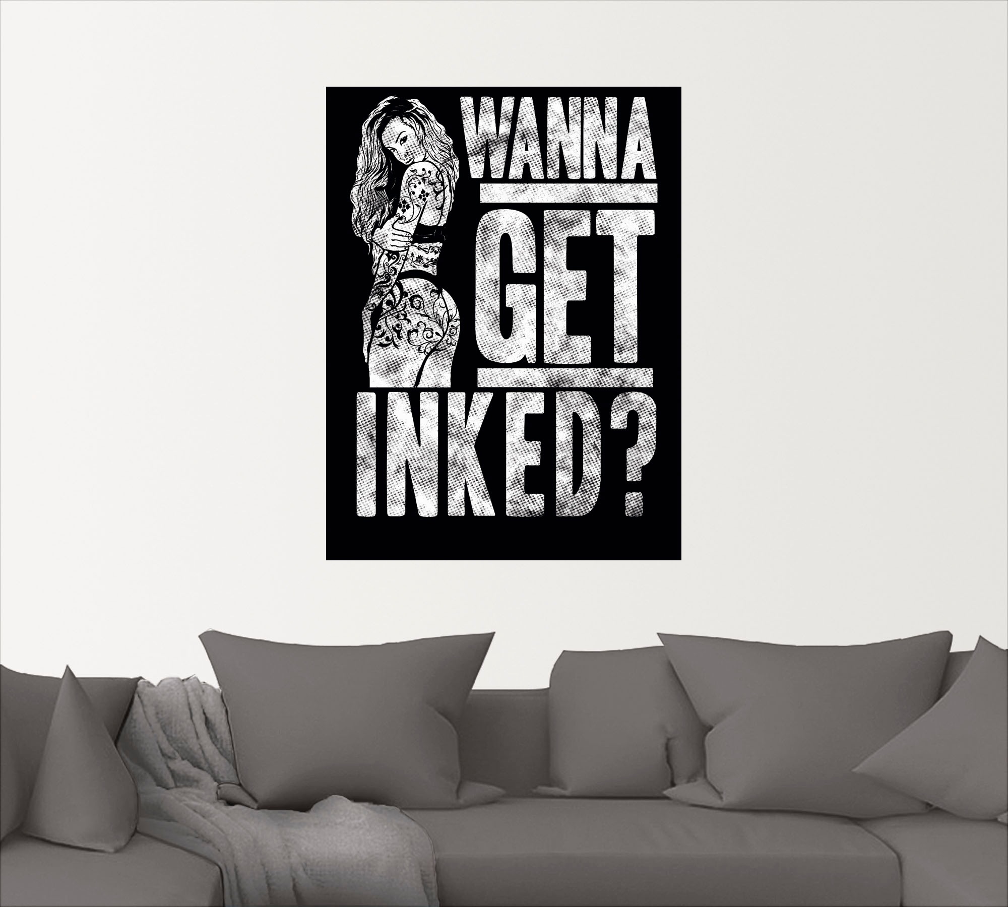 Artland Wandbild »Tattoo Frau«, Sprüche & Texte, (1 St.), als Alubild, Leinwandbild, Wandaufkleber oder Poster in versch. Größen