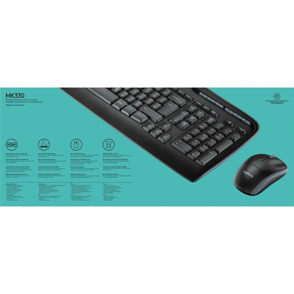 Logitech Tastatur »Wireless Combo MK330«