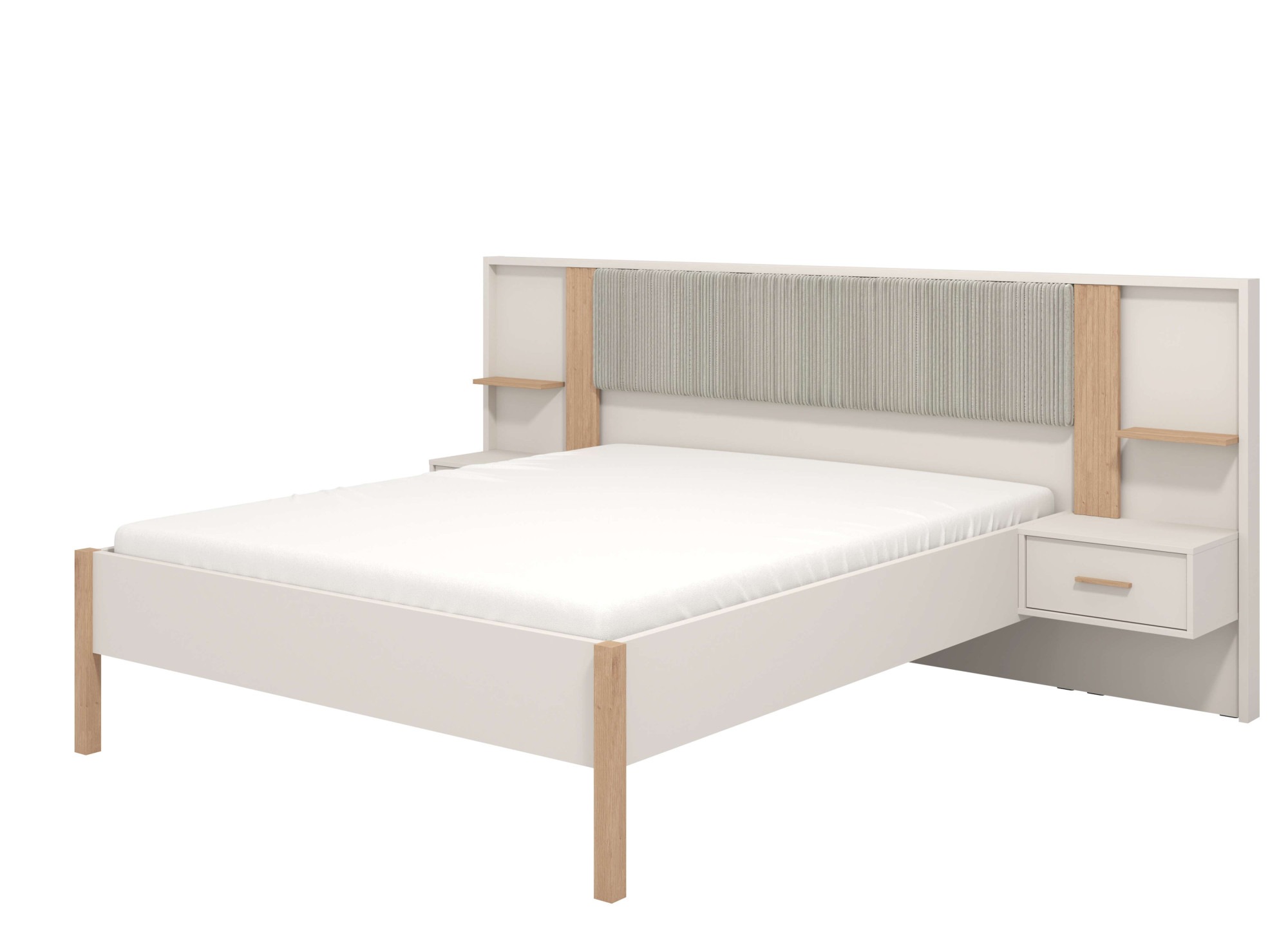 Home affaire Bett »Belfort Bettanlage, mit gepolstertem Kopfteil, weicher C günstig online kaufen