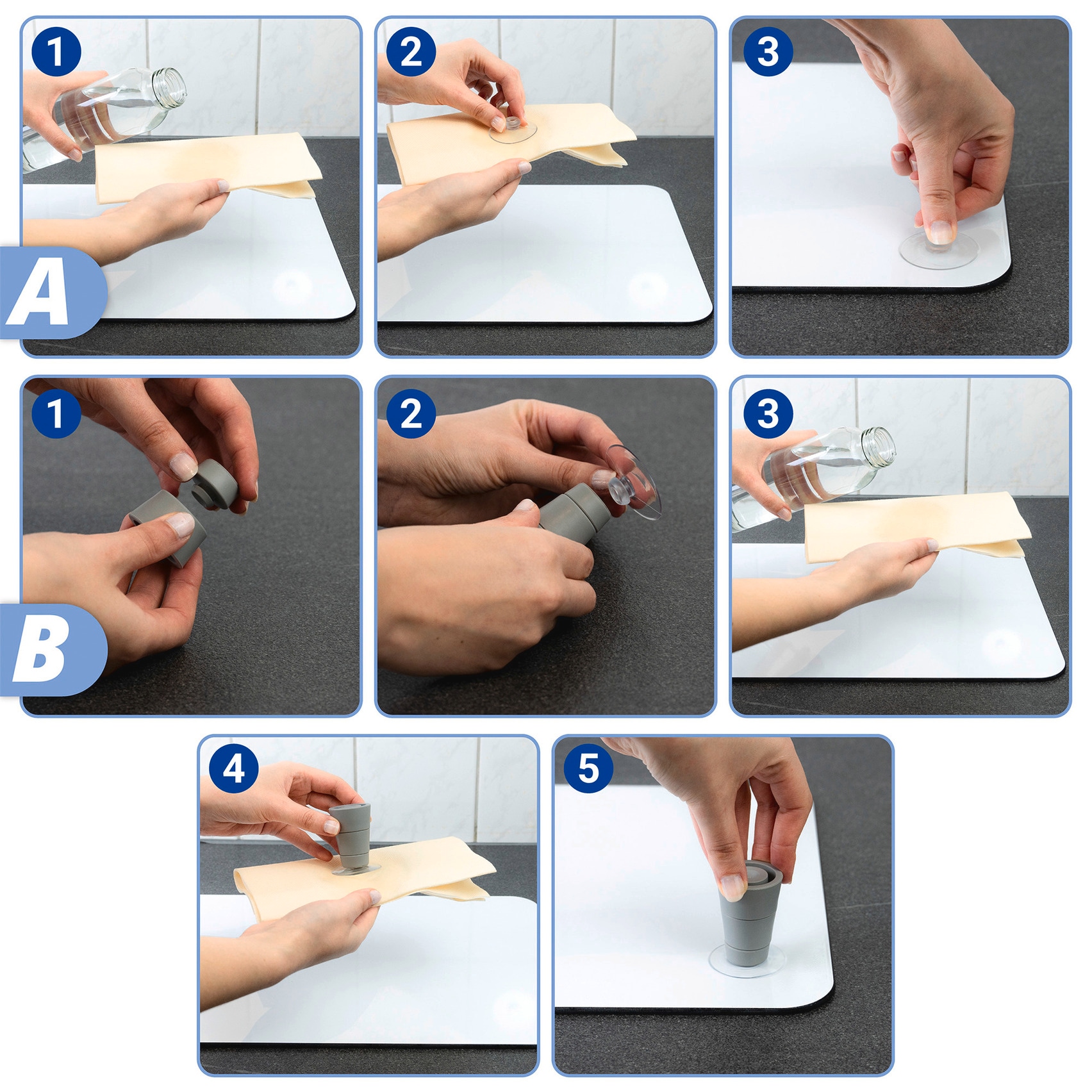 WENKO Herdblende-/Abdeckplatte »Universal Modell Schiefer« Herdabdeckung für alle Herdarten, kratzfest, mit rutschfesten Füßen