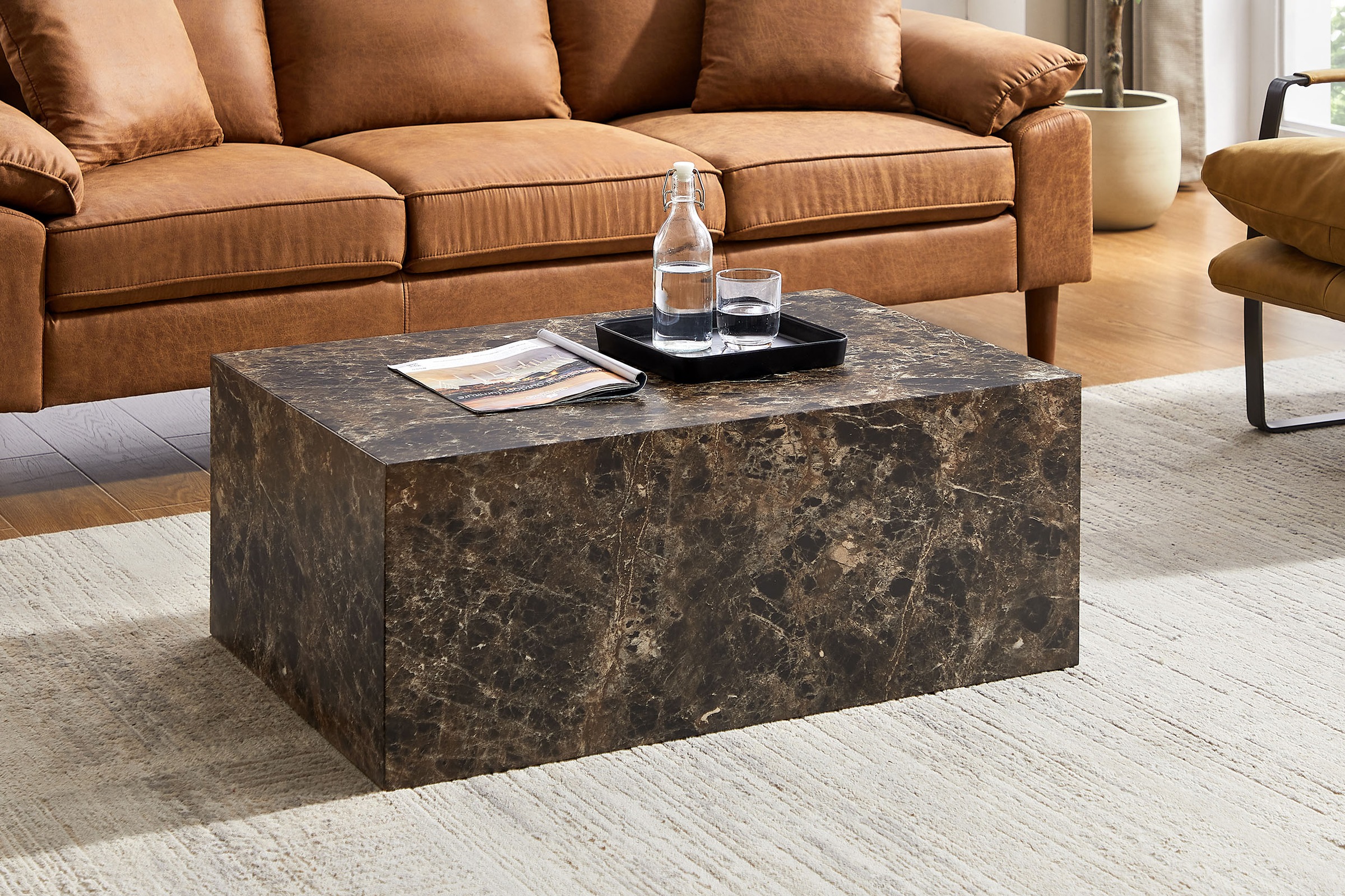 SalesFever Couchtisch »Almeria Wohnzimmertisch Stilvoller Beistelltisch 90/ günstig online kaufen