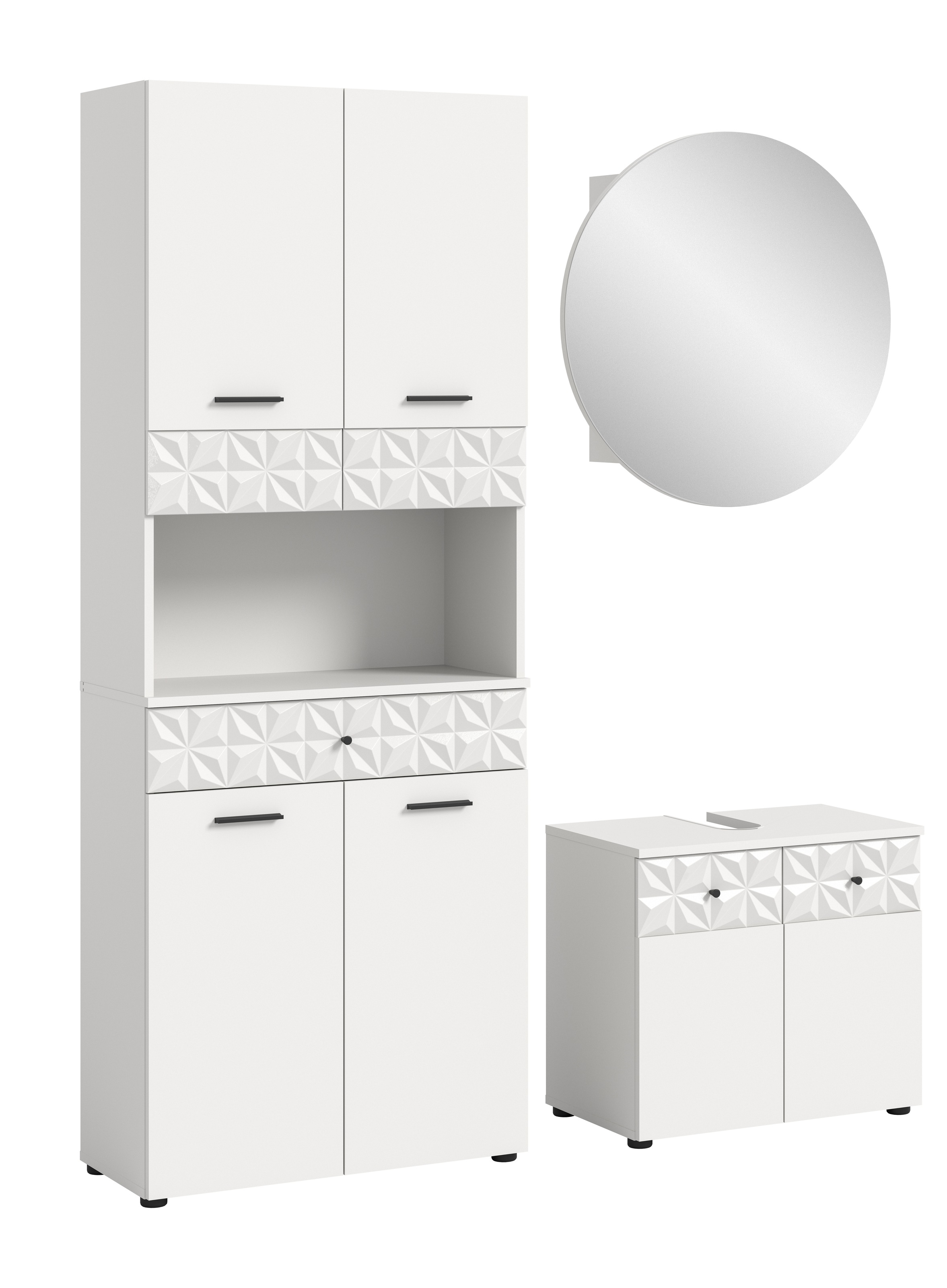 INOSIGN Badezimmer-Set »VICENZA, TOPSELLER!, Breite 145cm, 3-teilig, mit Or günstig online kaufen