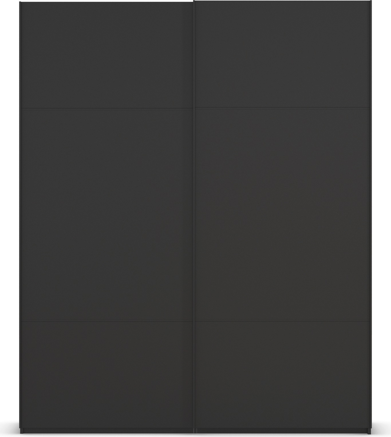rauch Schwebetürenschrank »Kleiderschrank Schrank Garderobe Schlafzimmerschrank SCALE-TRIO«, edle dreigeteilte Front, 2 Zierleisten in Griff-Farbe MADE IN GERMANY
