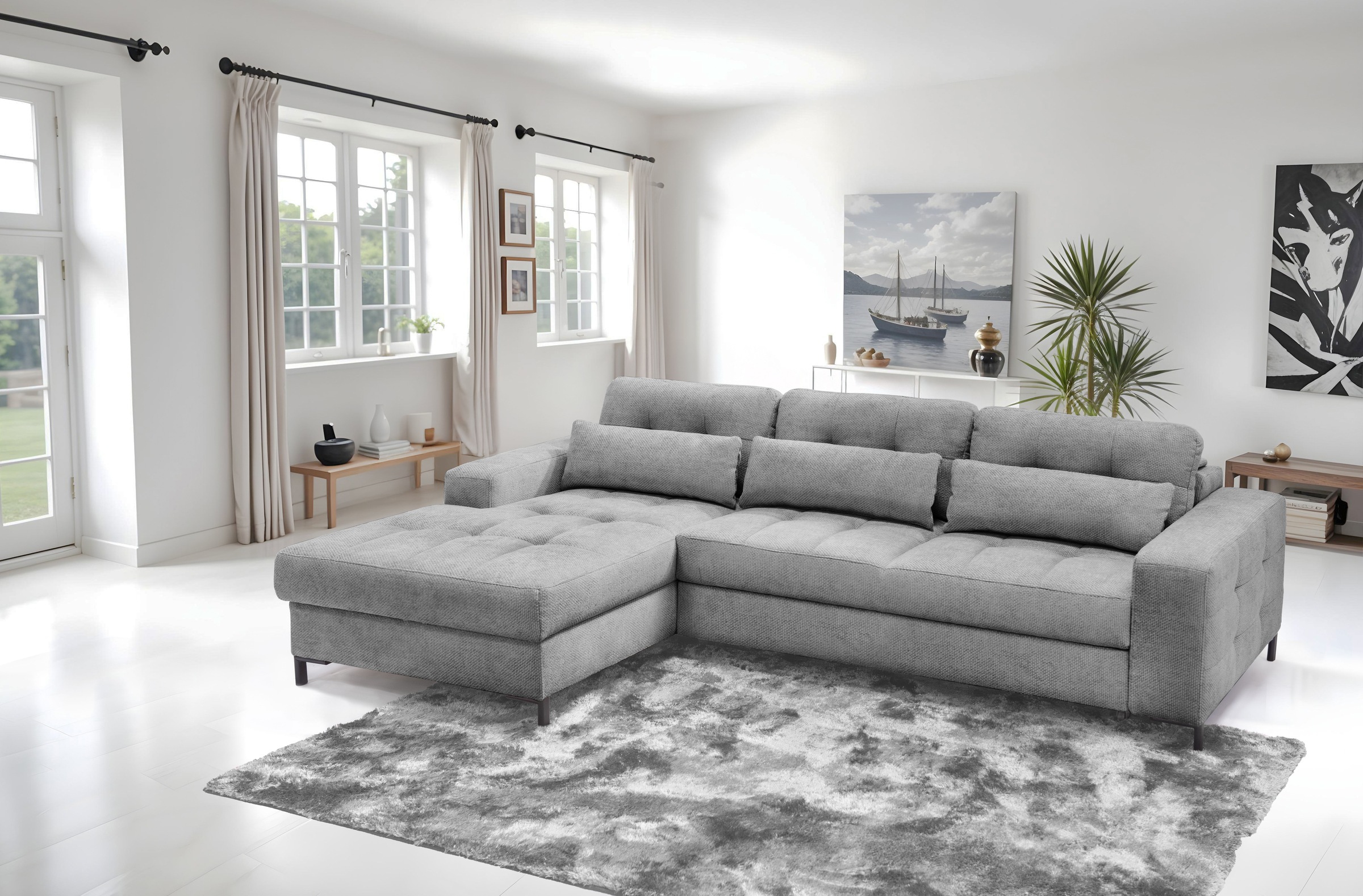 exxpo - sofa fashion Ecksofa »Bonito, mit Rücken- und Sitztiefenverstellung günstig online kaufen
