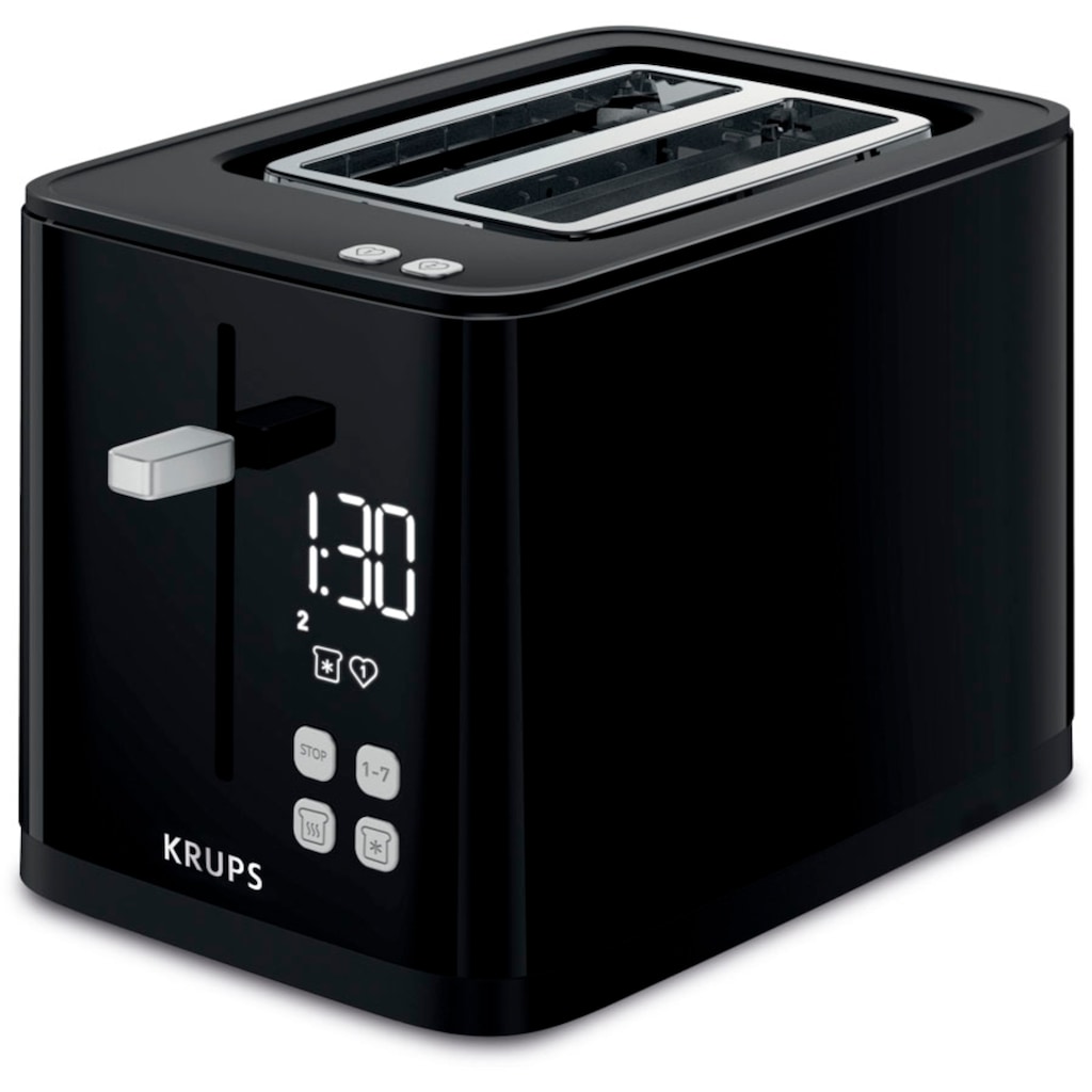Krups Toaster »KH6418 Smart'n Light«, 2 kurze Schlitze, 800 W, Digitaldisplay, 7 Bräunungsstufen, automatische Zentrierung des Brots