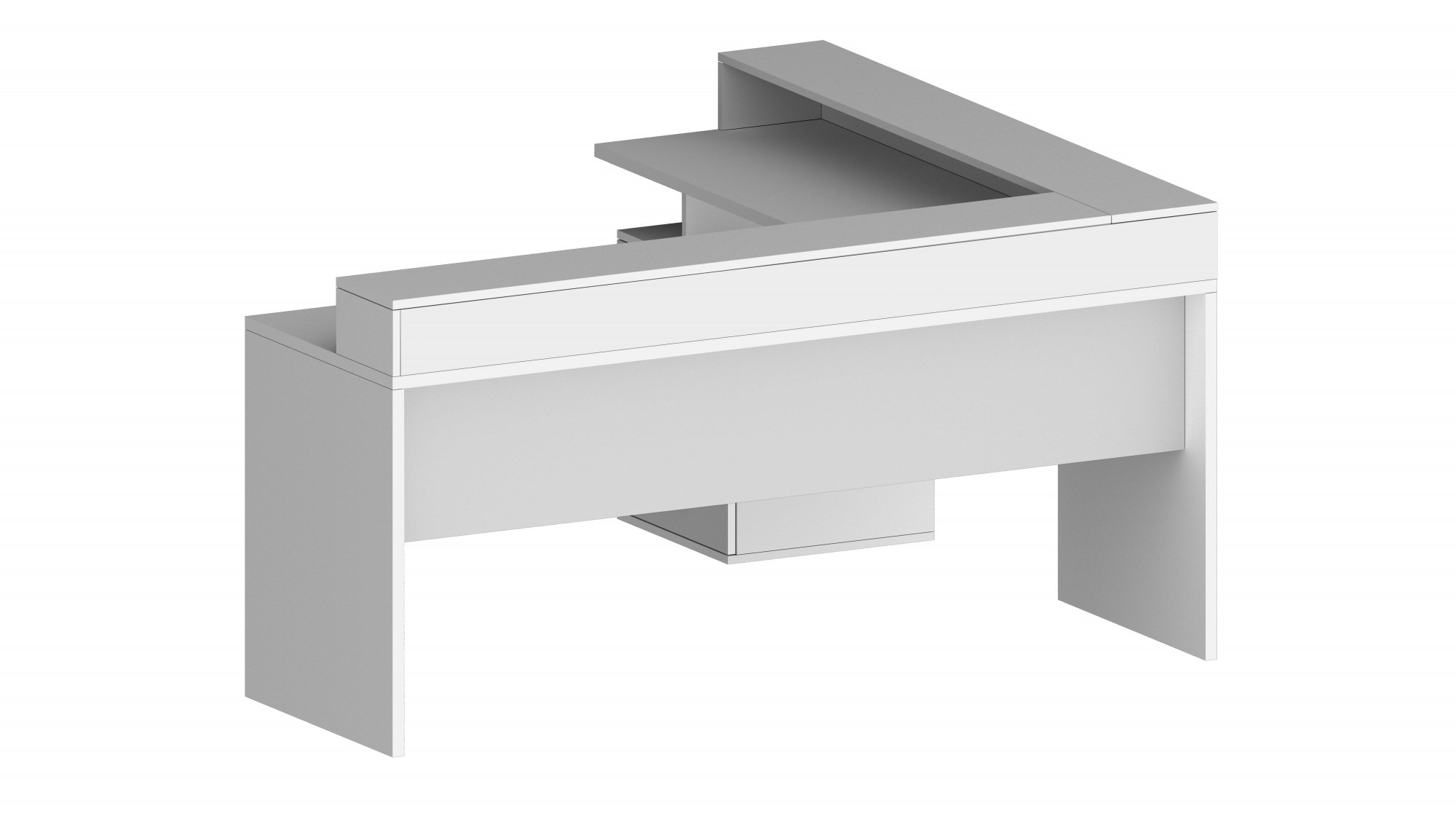 INOSIGN Eckschreibtisch »New Selina«, Schreibtisch, Schubkästen, mit oder ohne Monitoraufsatz, B 180/160 cm