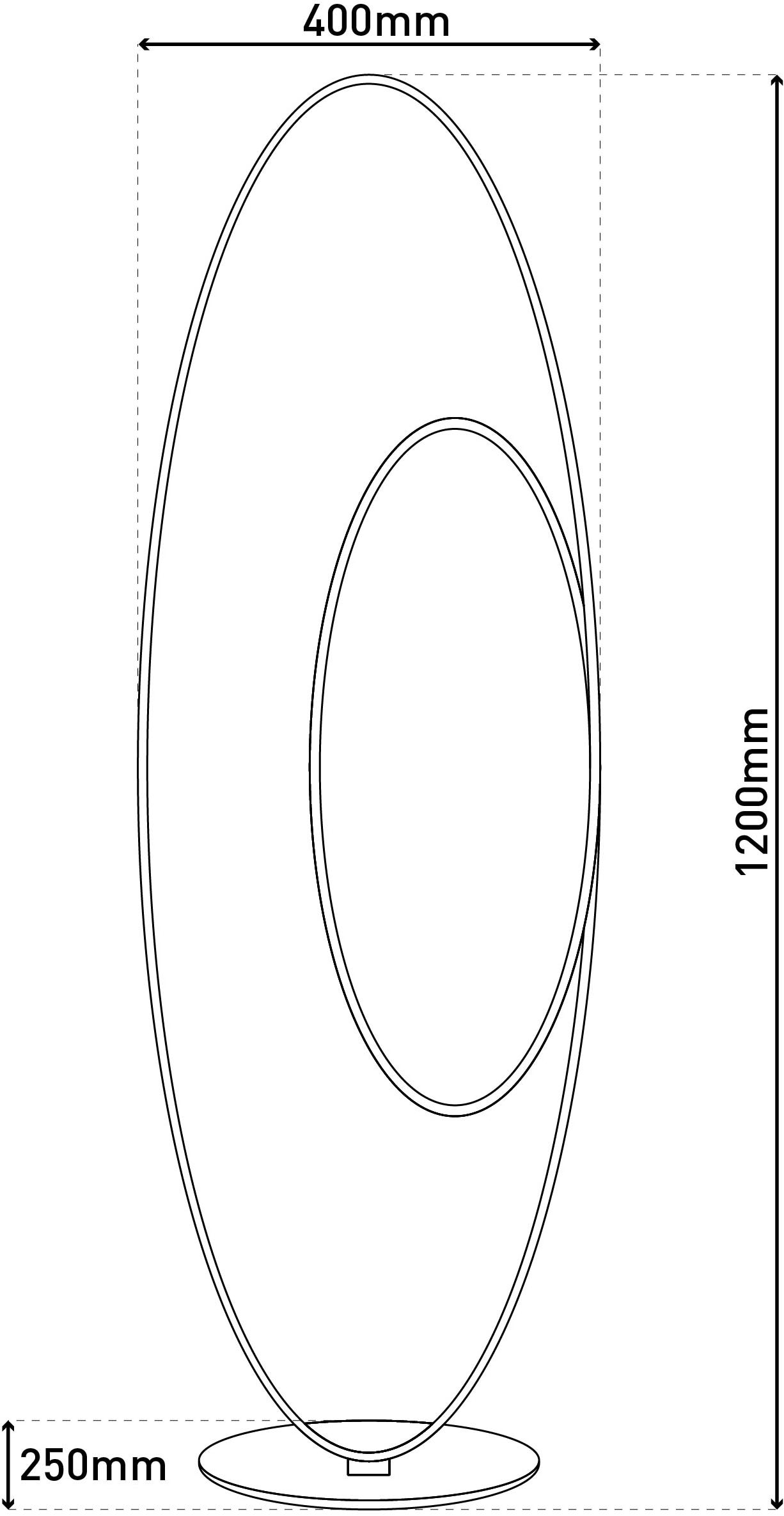 näve LED Stehlampe »Odrive«, 1 flammig, Leuchtmittel LED-Modul | LED fest integriert, oval, dimmbar, geschwungene bogenförmige LED-Streifen, weiß, H: 120cm