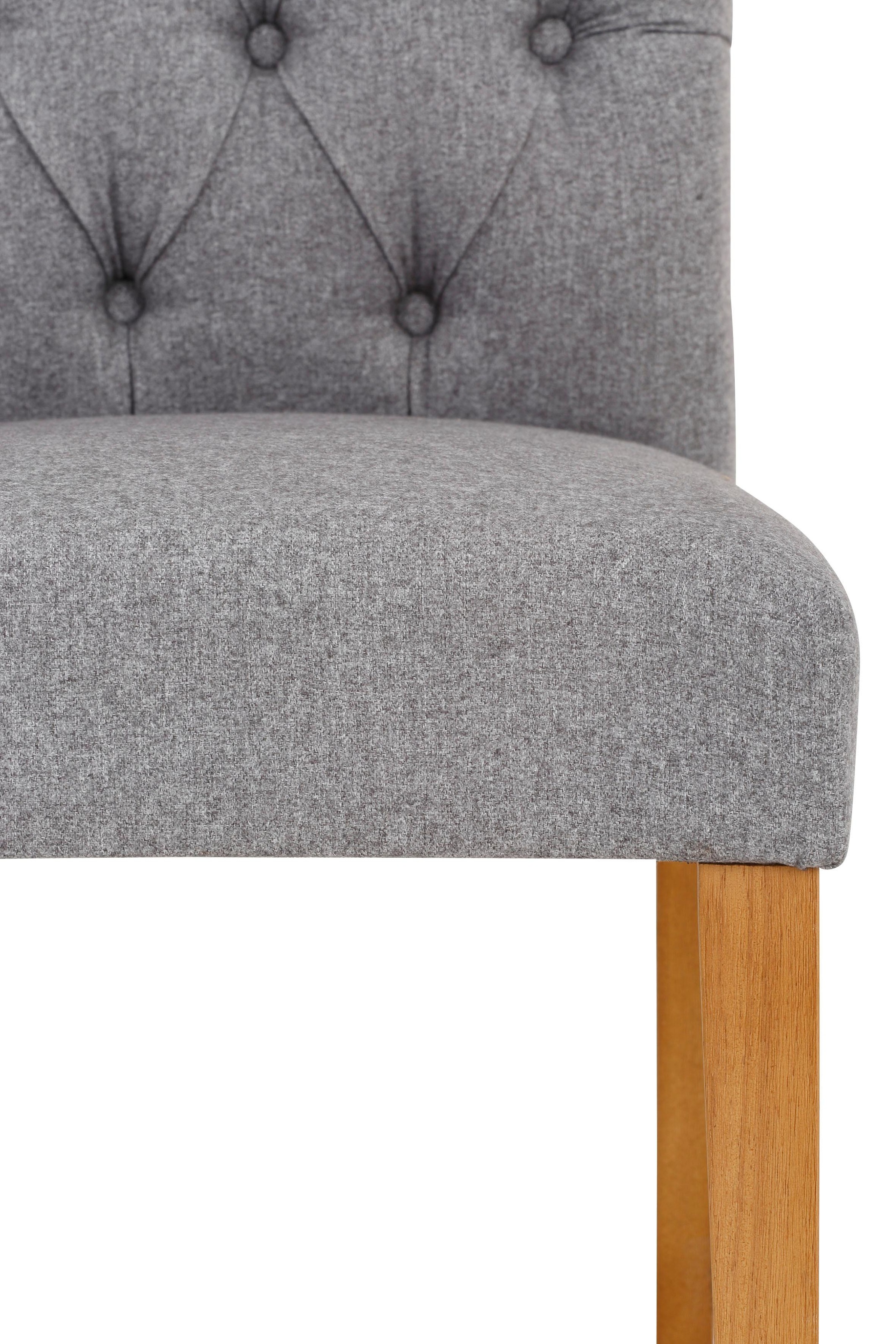 Home affaire Esszimmerstuhl »Liao, TOPSELLER!, OTTOs Choice«, (Set), Webstoff-Struktur (100% Polyester), 2er-Set, mit edler Knopfheftung in der Rückenlehne