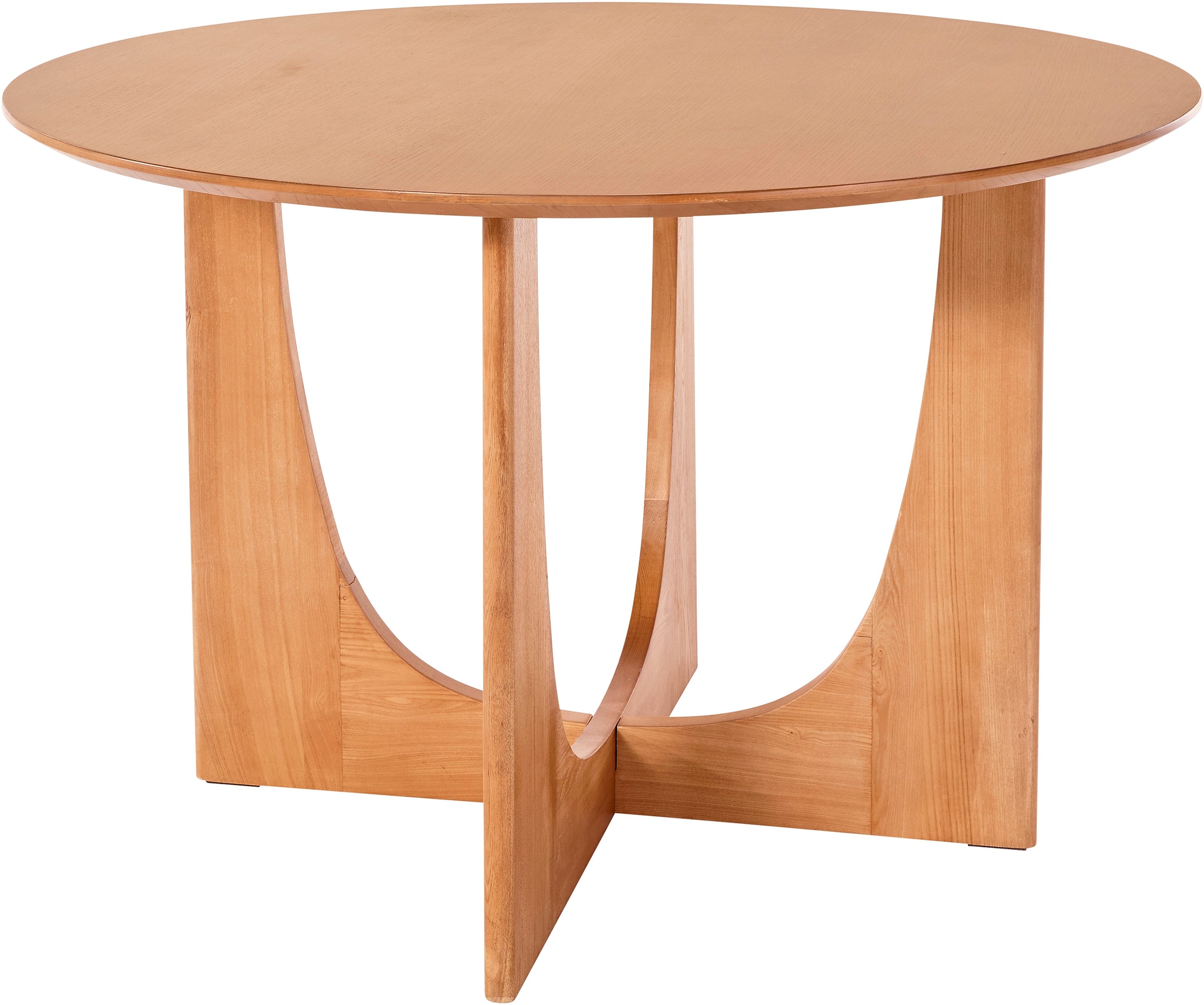 LeGer Home by Lena Gercke Esstisch »Zirella« massives Eschenholz, markantes Kreuzfuß-Design, Breite 120 cm