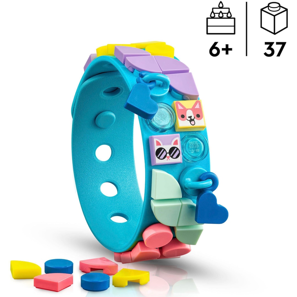LEGO® Konstruktionsspielsteine »Tier Armband (41801), LEGO® DOTS«, (37 St.), Made in Europe