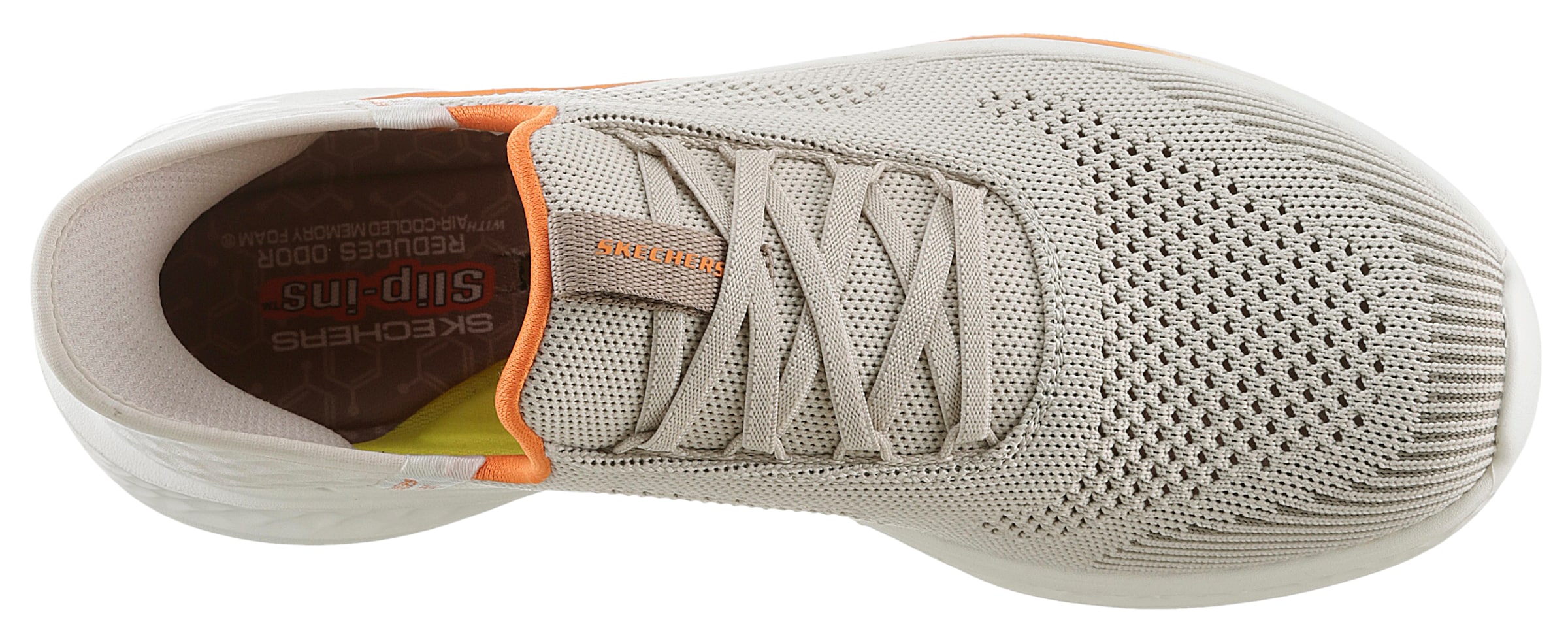 Skechers Slip-On Sneaker »SLADE-QUINTO«, Slipper, Freizeitschuh mit dezenten Kontrastbesatz