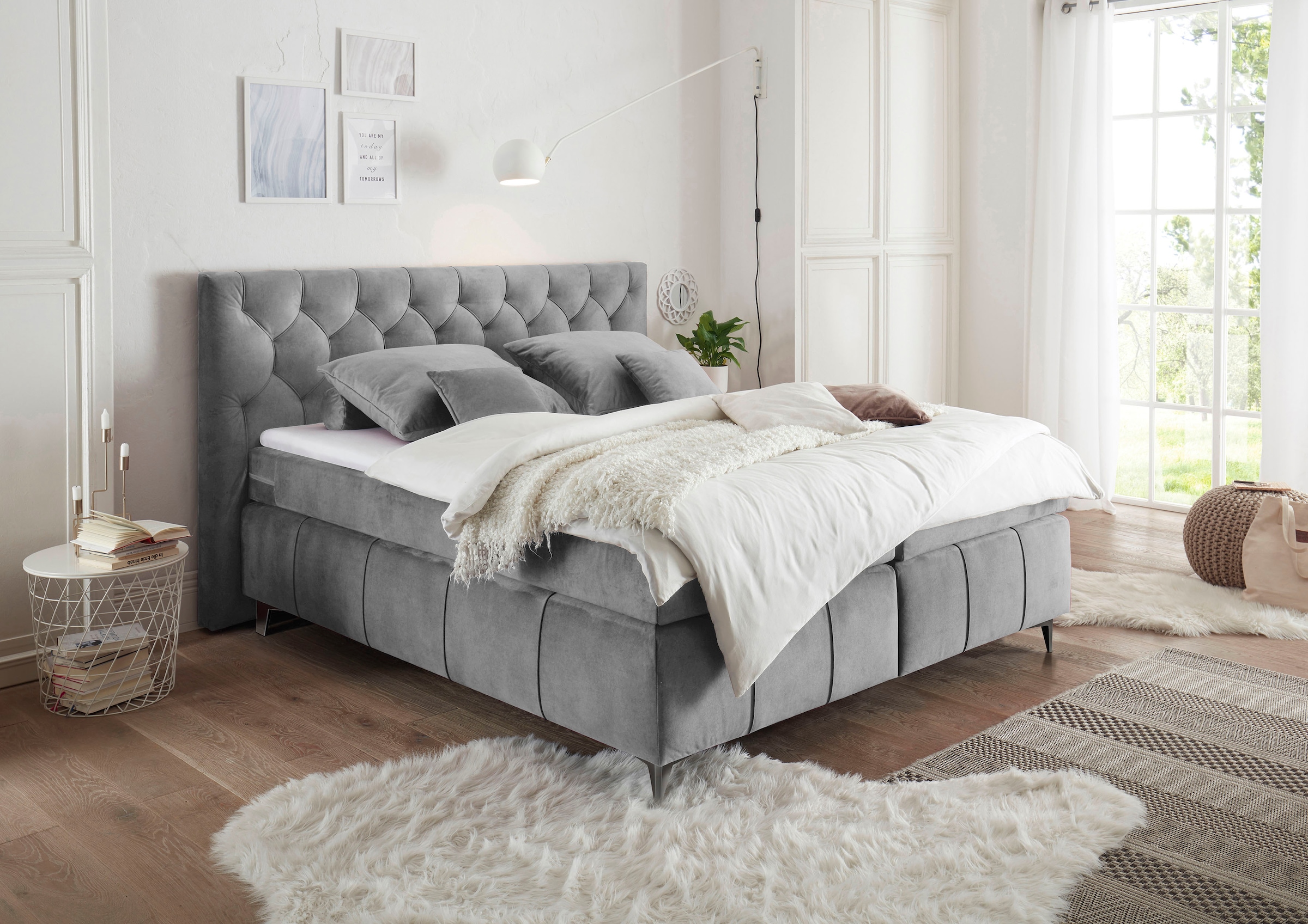 ED EXCITING DESIGN Boxspringbett »Pembroke«, inkl. Topper