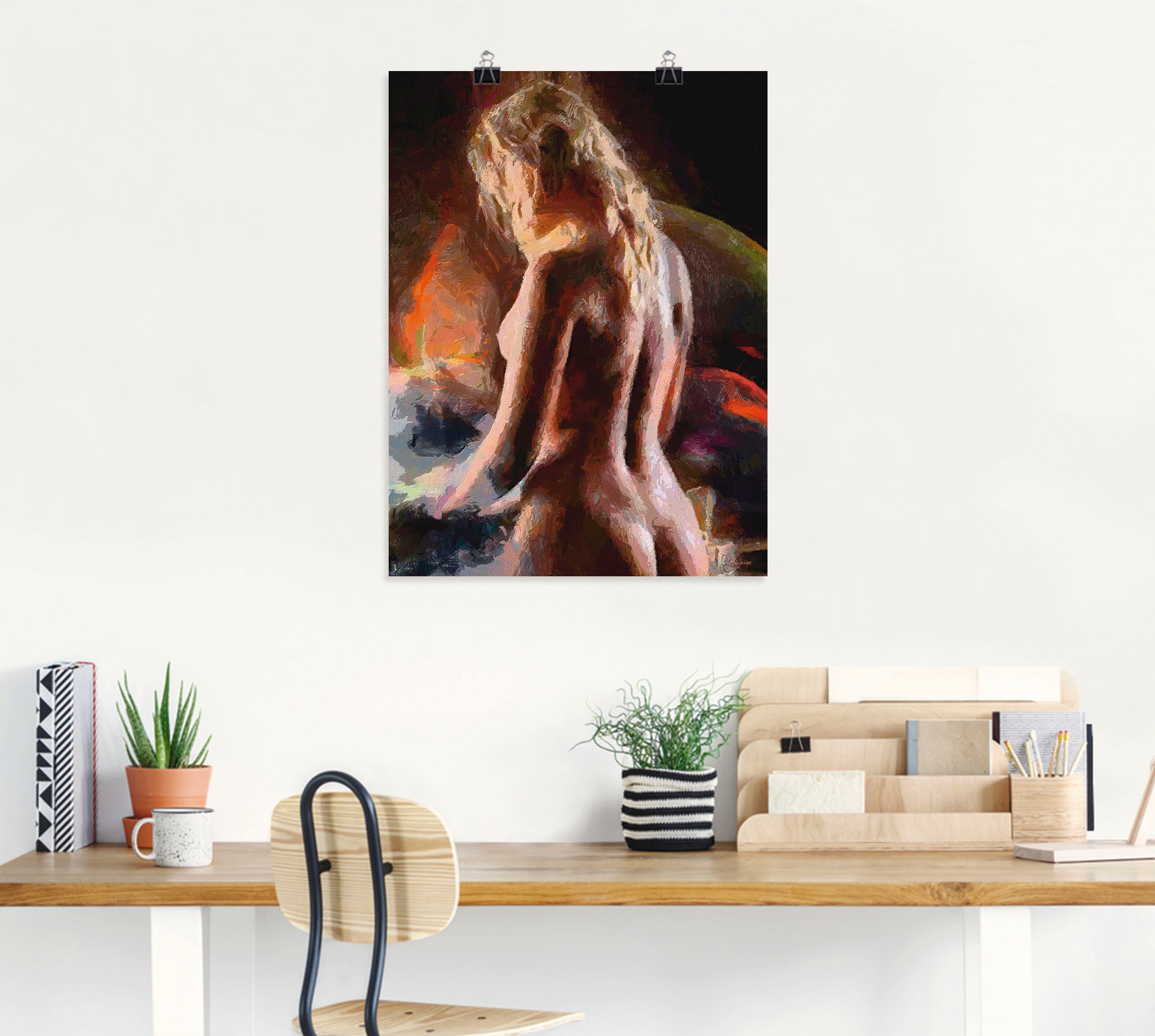 Artland Poster »Nackt von hinten«, Erotische Bilder, (1 St.), als Alubild, Leinwandbild, Wandaufkleber oder Poster in versch. Größen