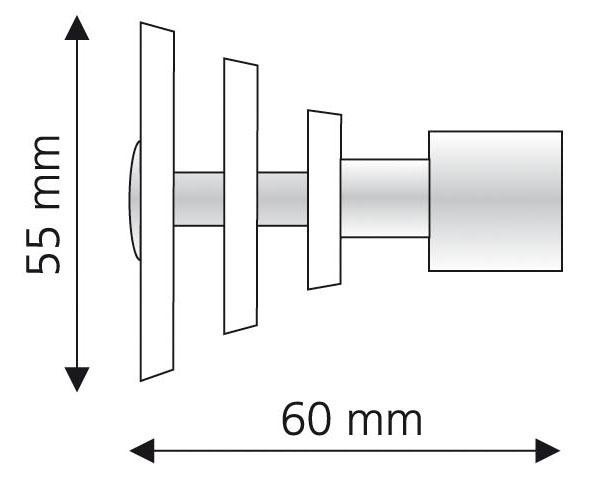 Liedeco Gardinenstangen-Endstück »Luna«, (Set, 2 St.), für Gardinenstangen Ø 16 mm