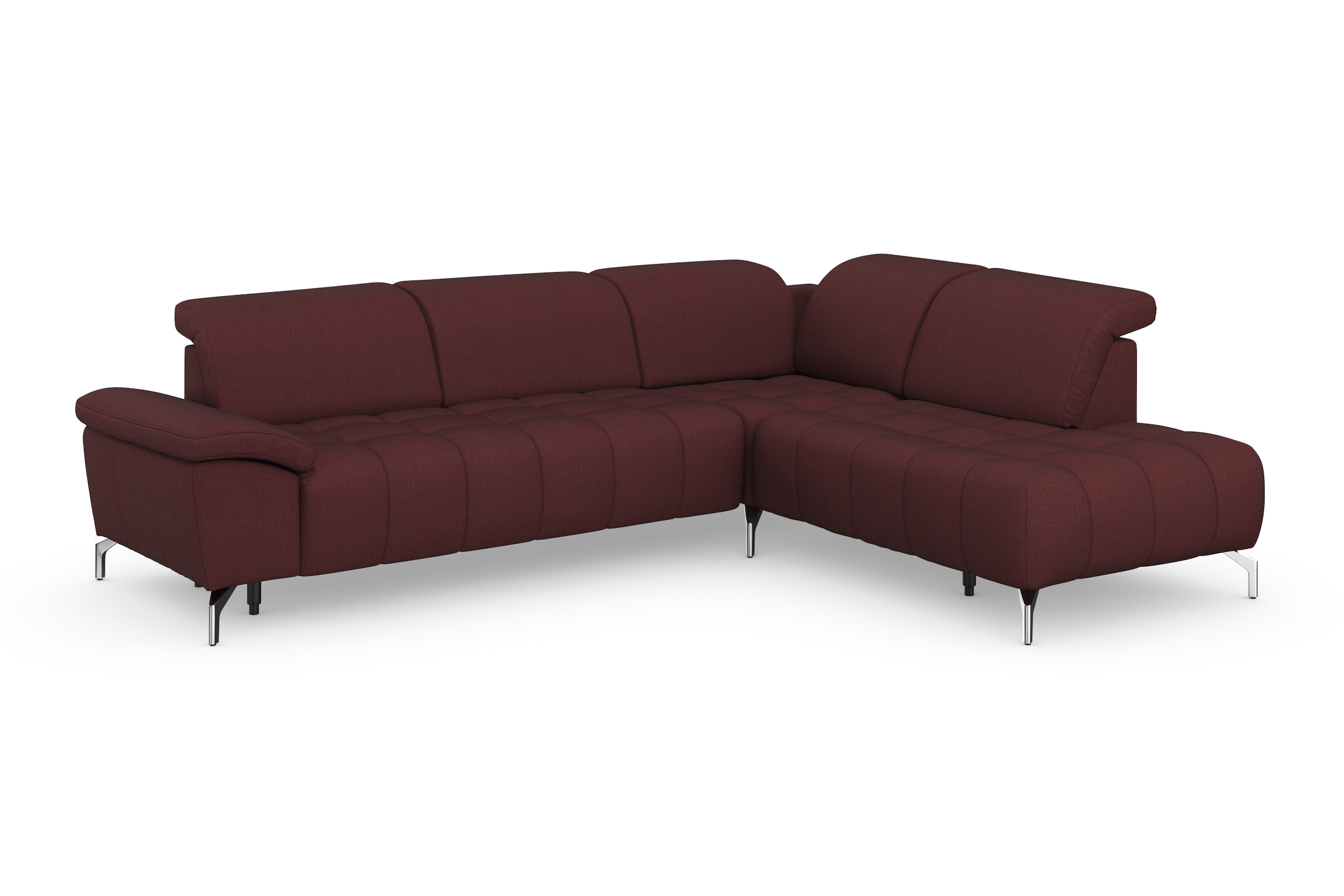 sit&more Ecksofa »Cool L-Form«, wahlweise mit Kopfteilverstellung und Vorziehsitz, motorisch