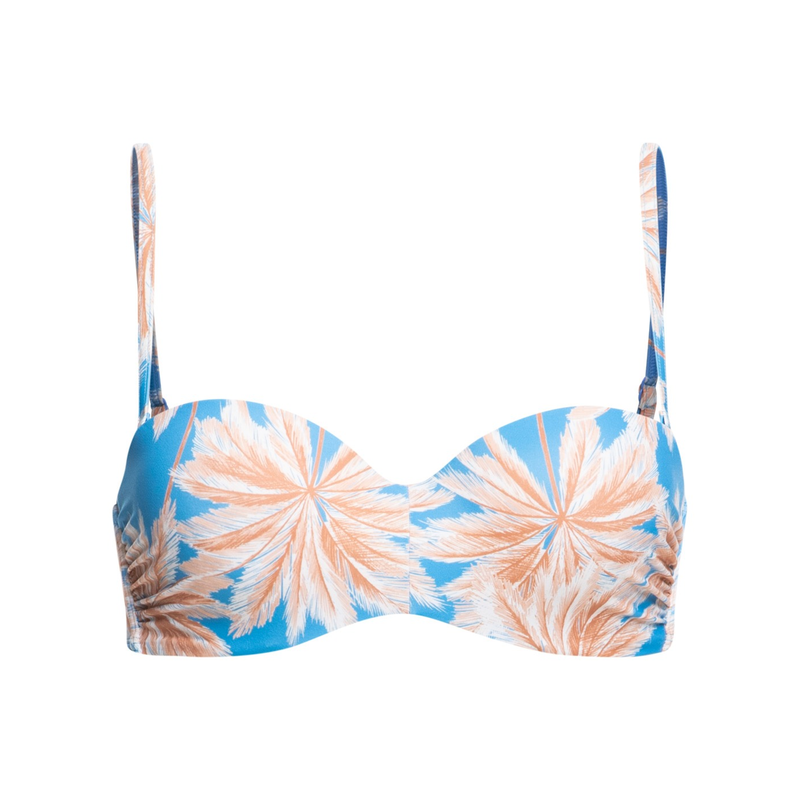 ROXY Bandeau-Bikini-Top »Love The Beach Vibe« Azure Blue Palm Island XS - Cup B Cup B XS Material: Weicher,...
