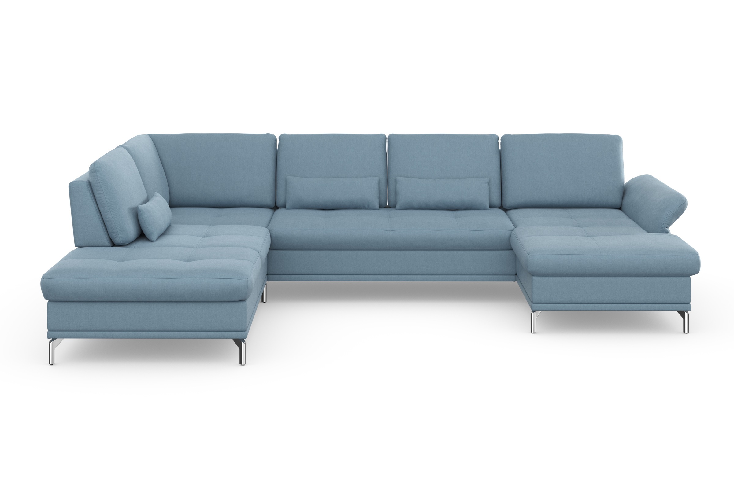 Home affaire Wohnlandschaft »Palm Beach U-Form« Federkern, mit Sitztiefenve günstig online kaufen