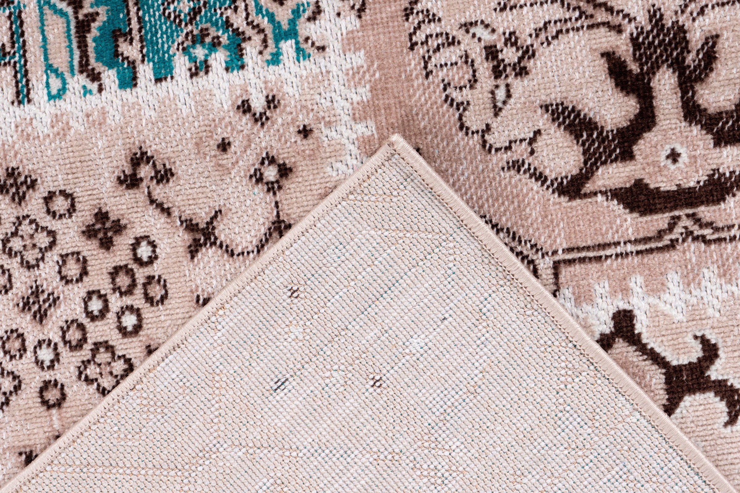 calo-deluxe Teppich »Ruzica-404«, rechteckig, 6 mm Höhe, Flachgewebe, Vintage Design, Wohnzimmer