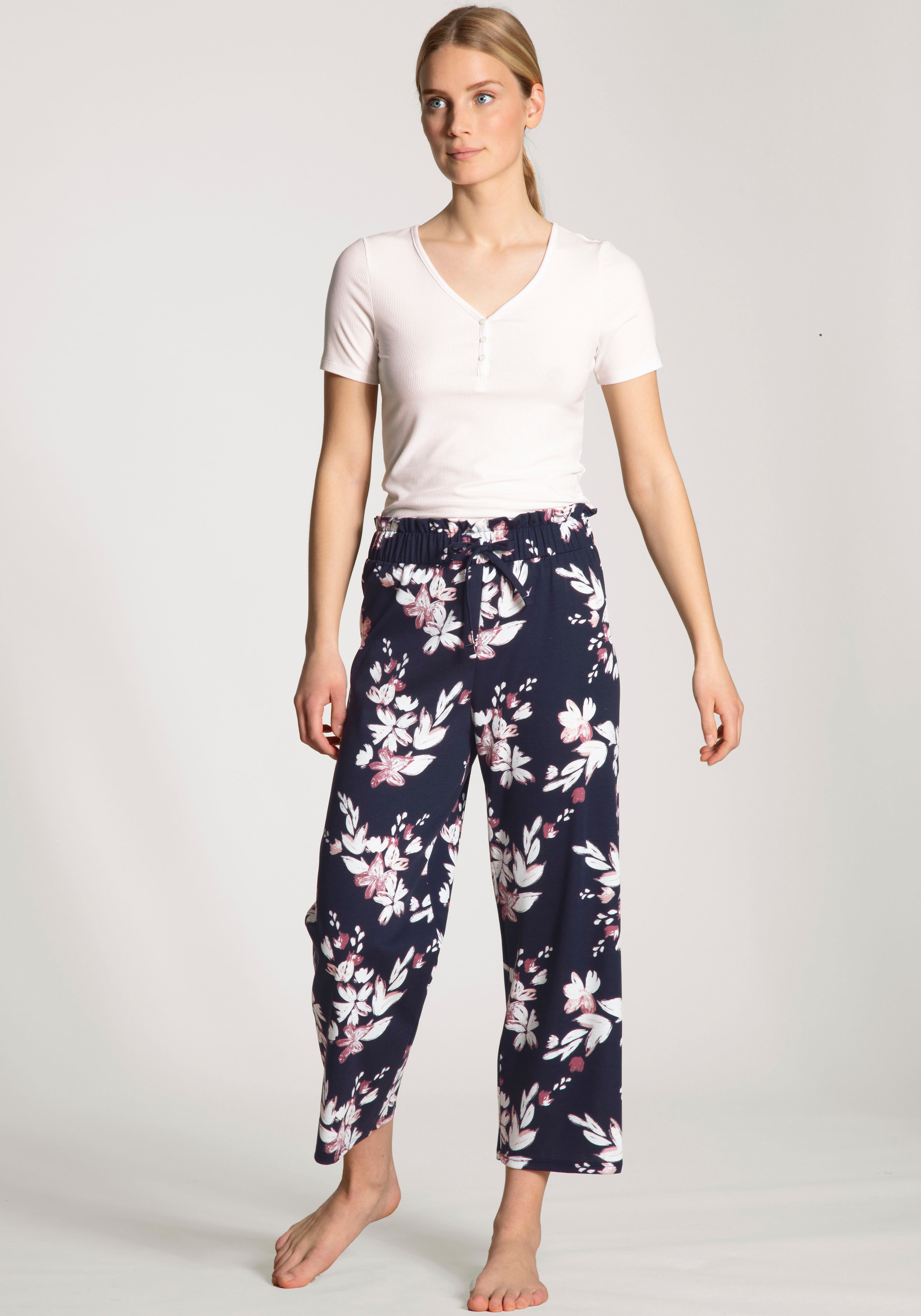 CALIDA 7/8-Hose »Favourites Dreams«, mit floralem Muster und Interlock-Qualität
