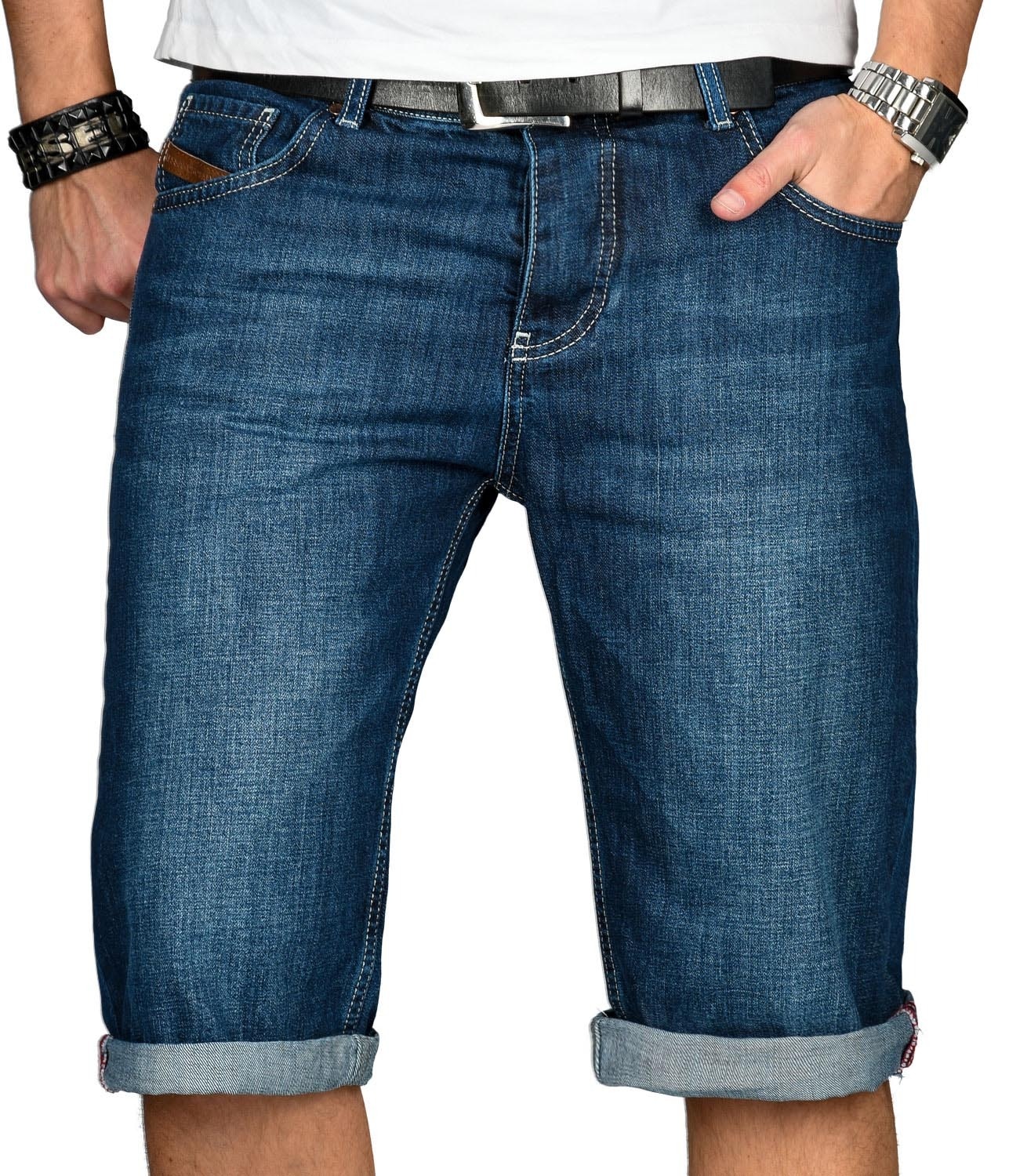 Bild von Alessandro Salvarini Jeansshorts »ASFilippo«, mit geradem Bein