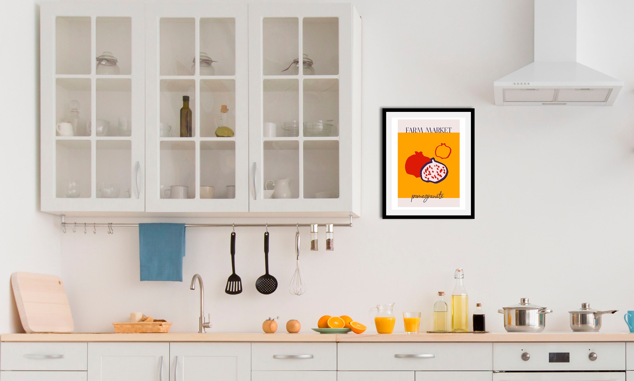 queence Bild »Pomegranate«, Obst-Obst Bilder-Kunst-Abstrakt-Essen-Lebensmit günstig online kaufen