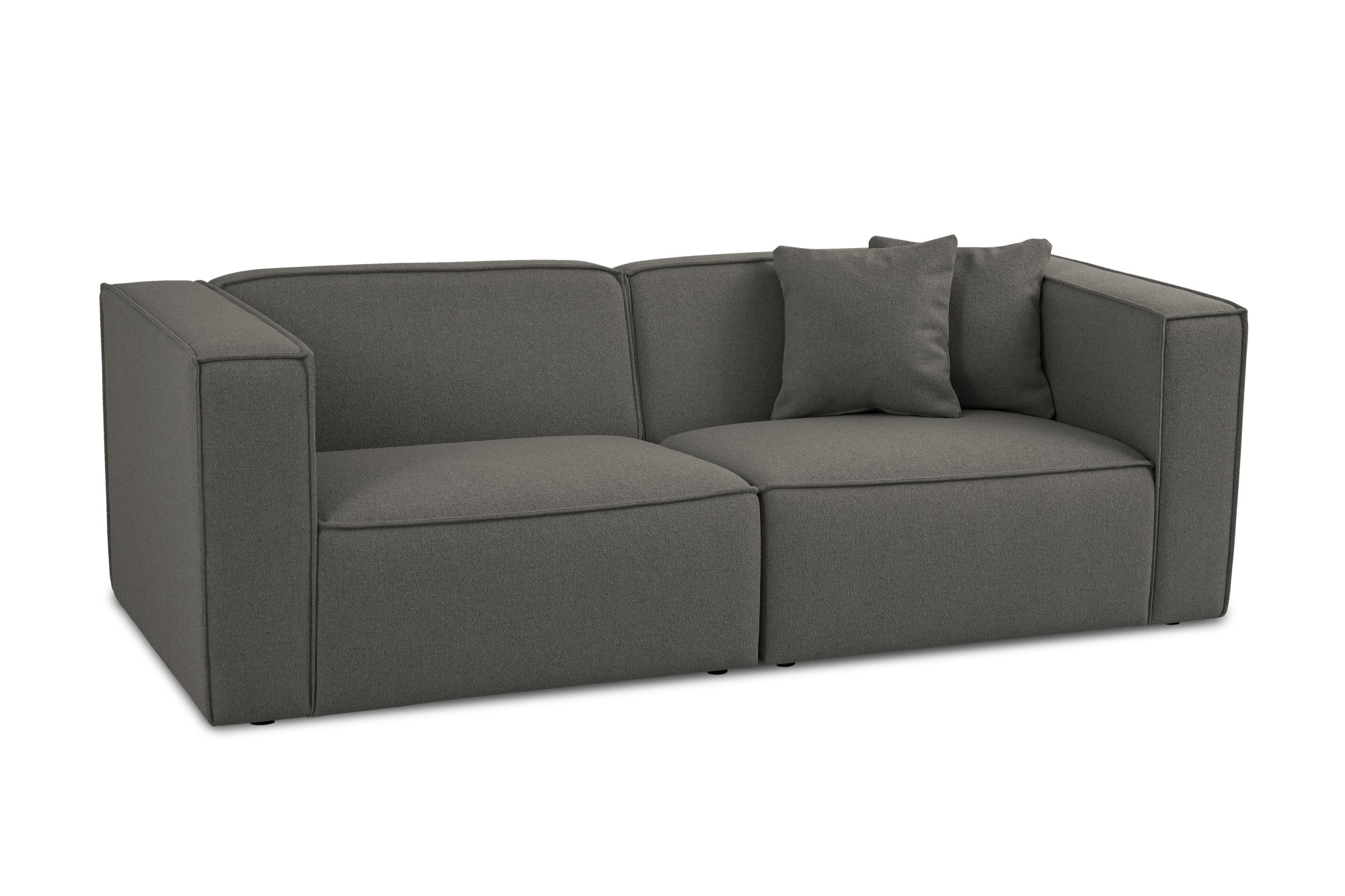 OTTO home 3-Sitzer »Tammie«, Breite 222 cm, Webstoff fein, bodentief, mit Wellenunterfederung