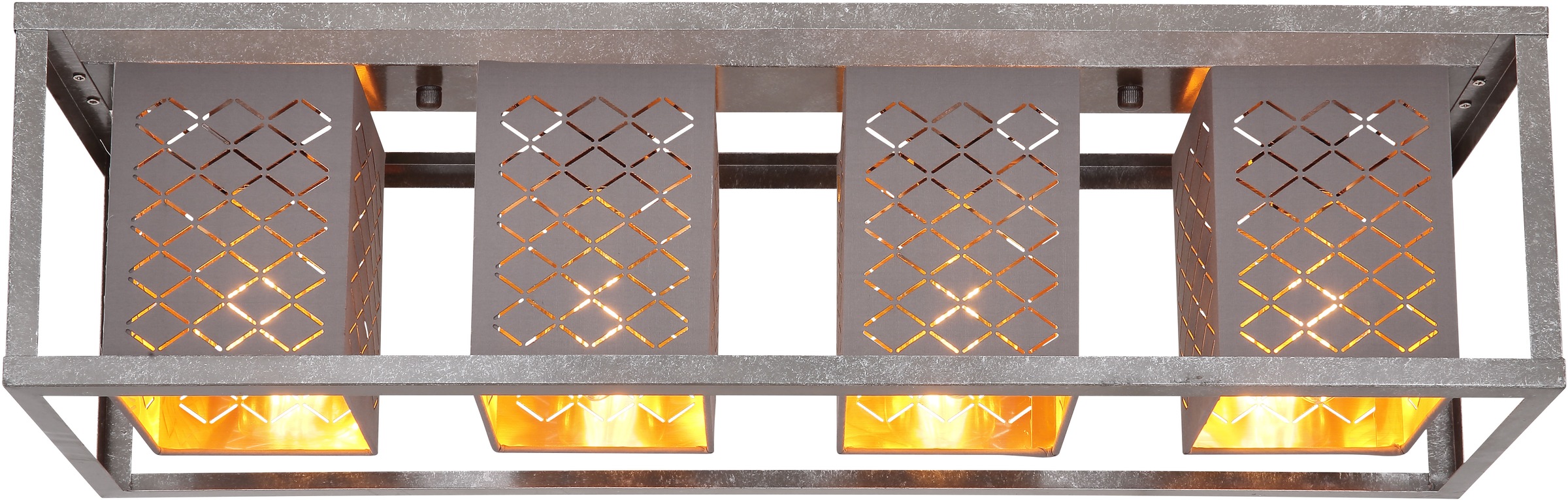 GLOBO LIGHTING Deckenleuchte »THOMAS« E27 1 Stk. Deckenlampe/silberfarben/antik/Dekorstanzung/Wohnbereich