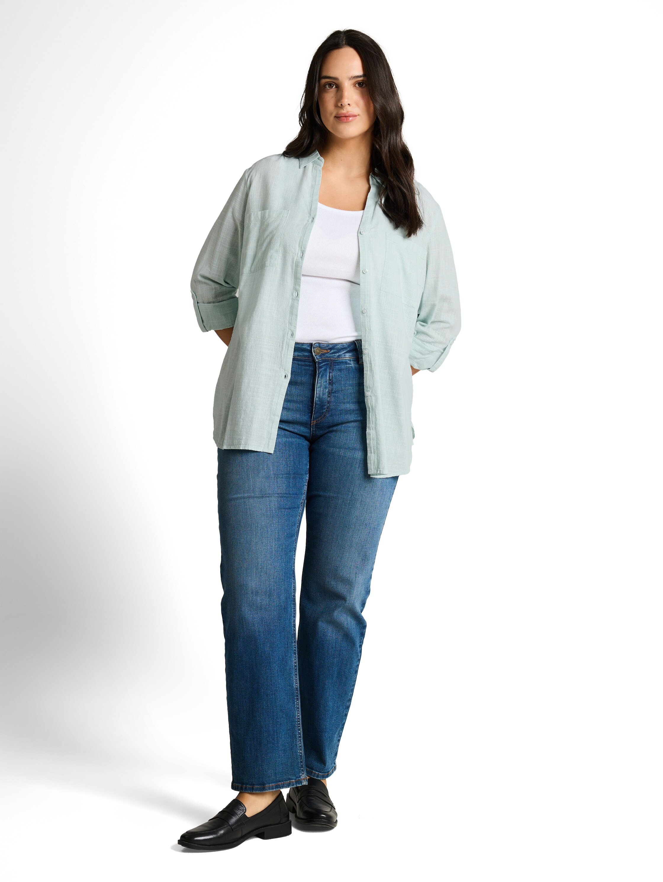 TOM TAILOR PLUS Shirtbluse »TTP Blouse« mit aufgesetzten Brusttaschen