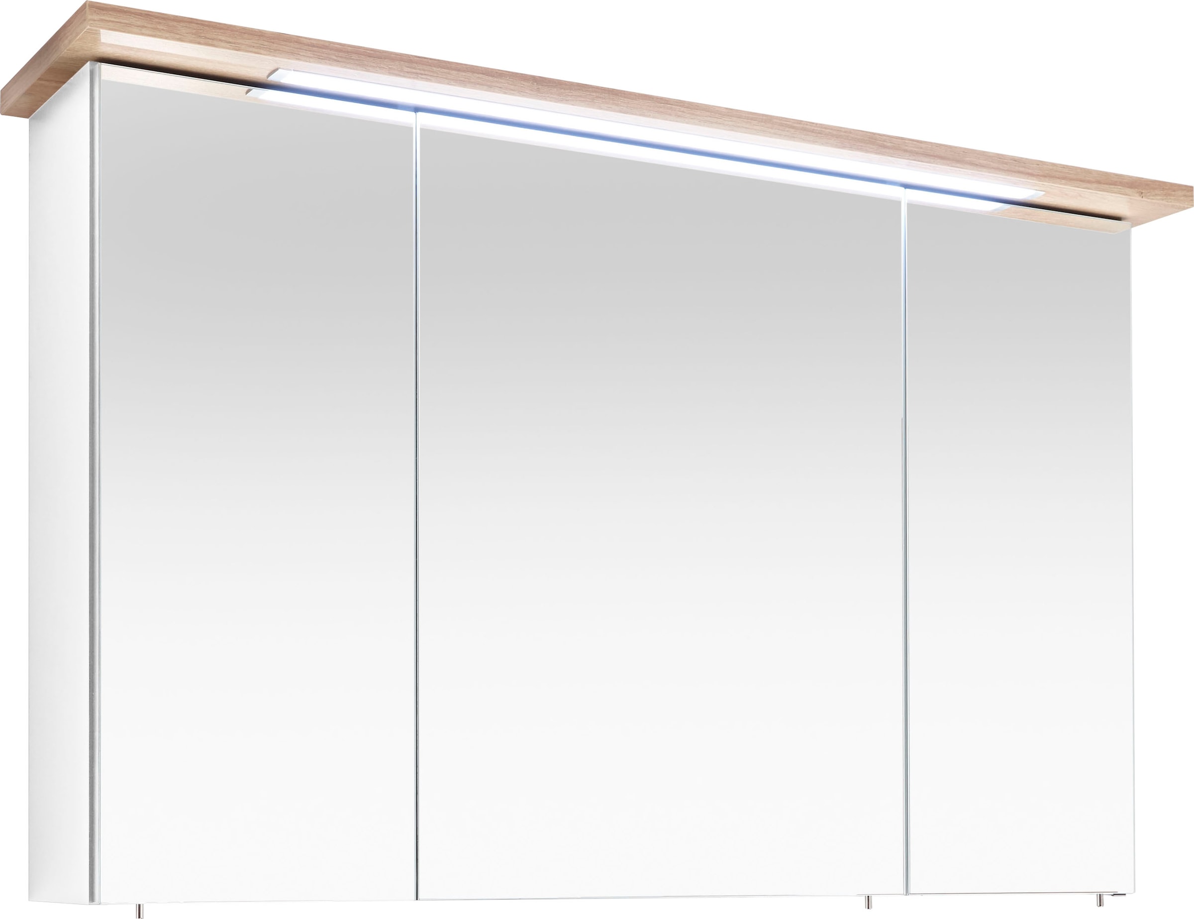 jetzt 115 %Sale Steckdosenbox PELIPAL »Quickset Spiegelschrank im eingelassene cm, LED-Beleuchtung, Breite 923«, 3-türig,