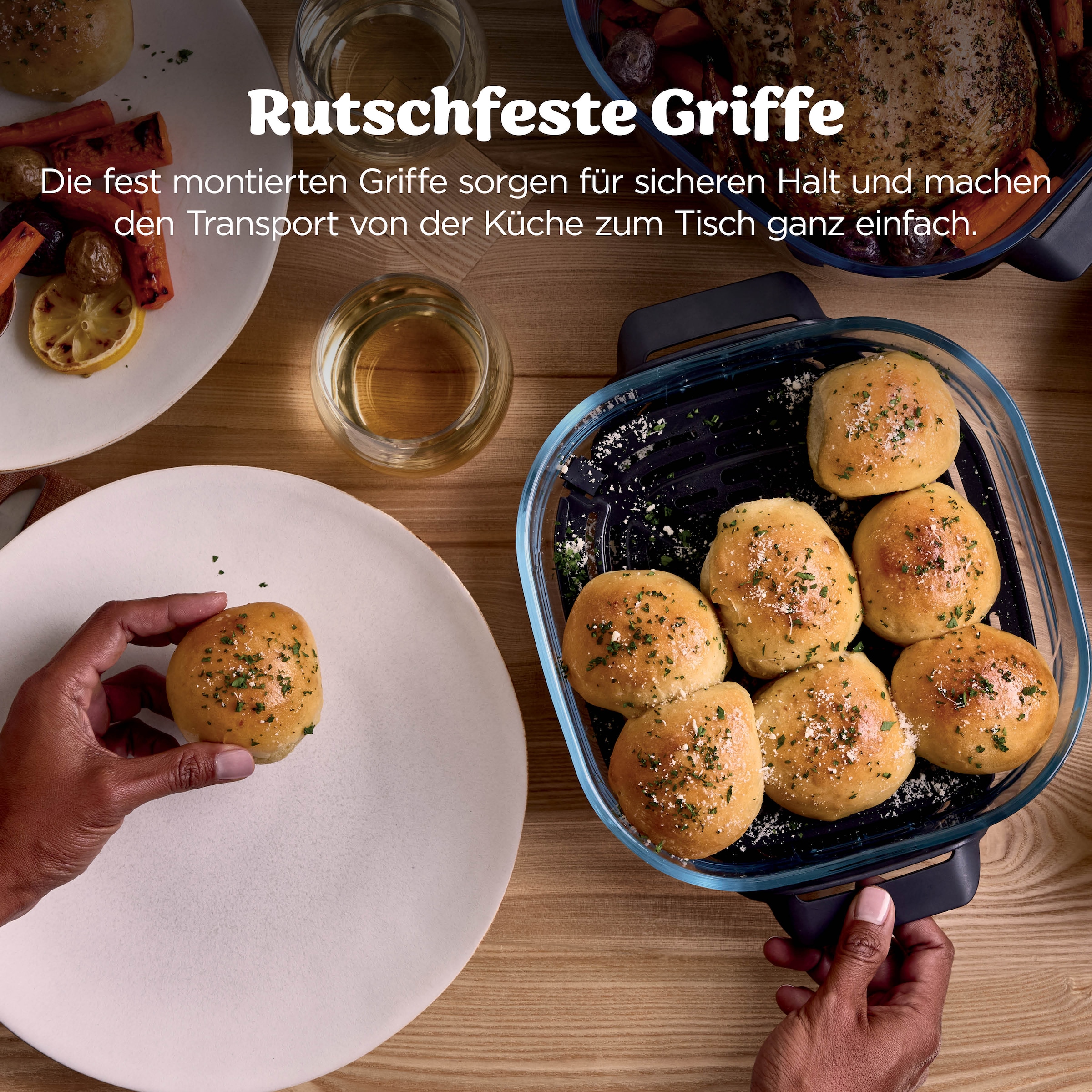 NINJA Heißluftfritteuse »CRISPi PRO 7-in-1 Glas-Air-Fryer - Beige AS101EULG« 2050 W 7 Kochfunktionen, Vorbereitung, Zubereitung + Aufbewahrung von Speisen