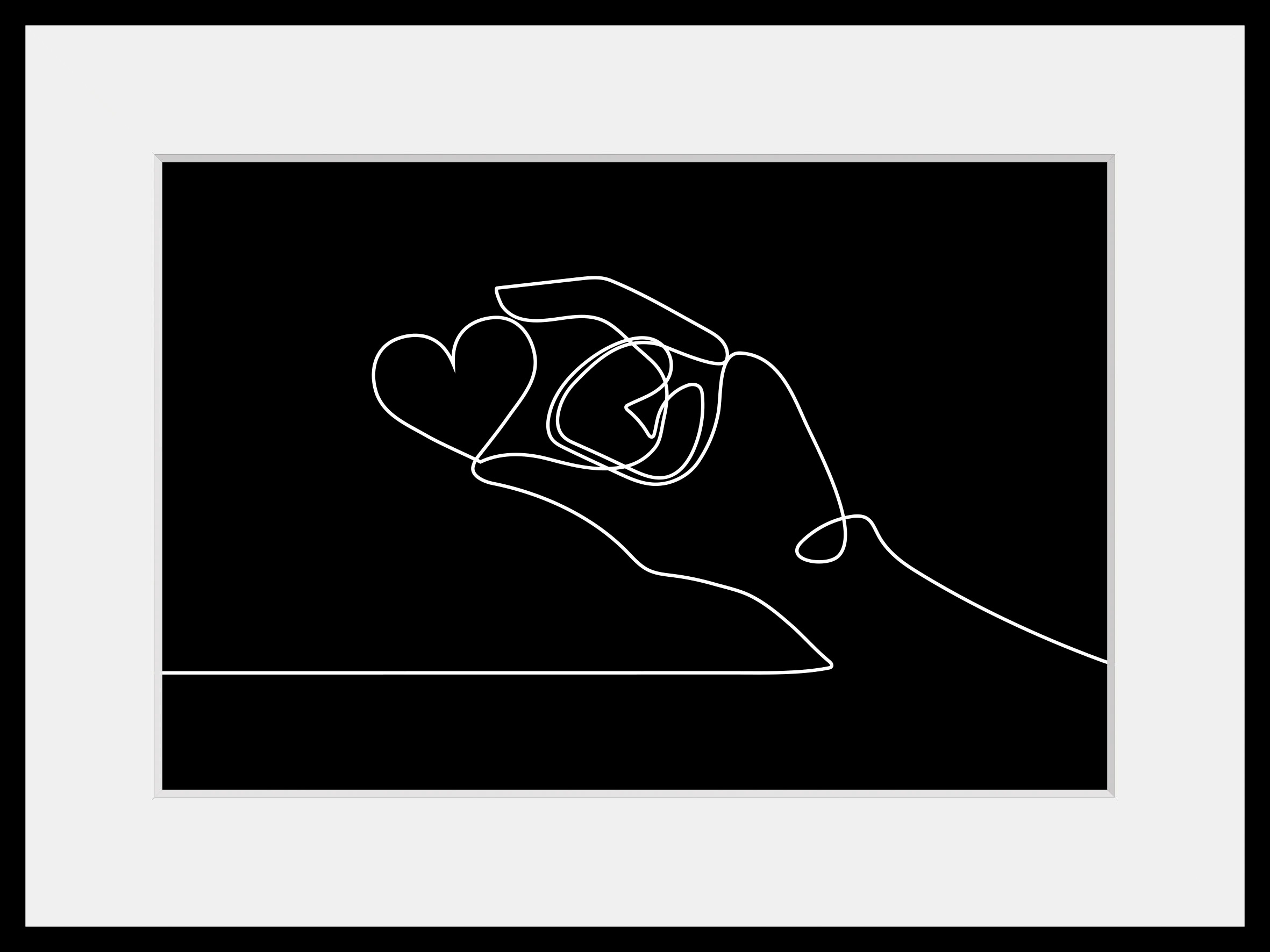 queence Bild »Romeo«, Herzen-Herzbilder-Kunst-Schwarz-Weiß, (1 St.), HD Pre günstig online kaufen